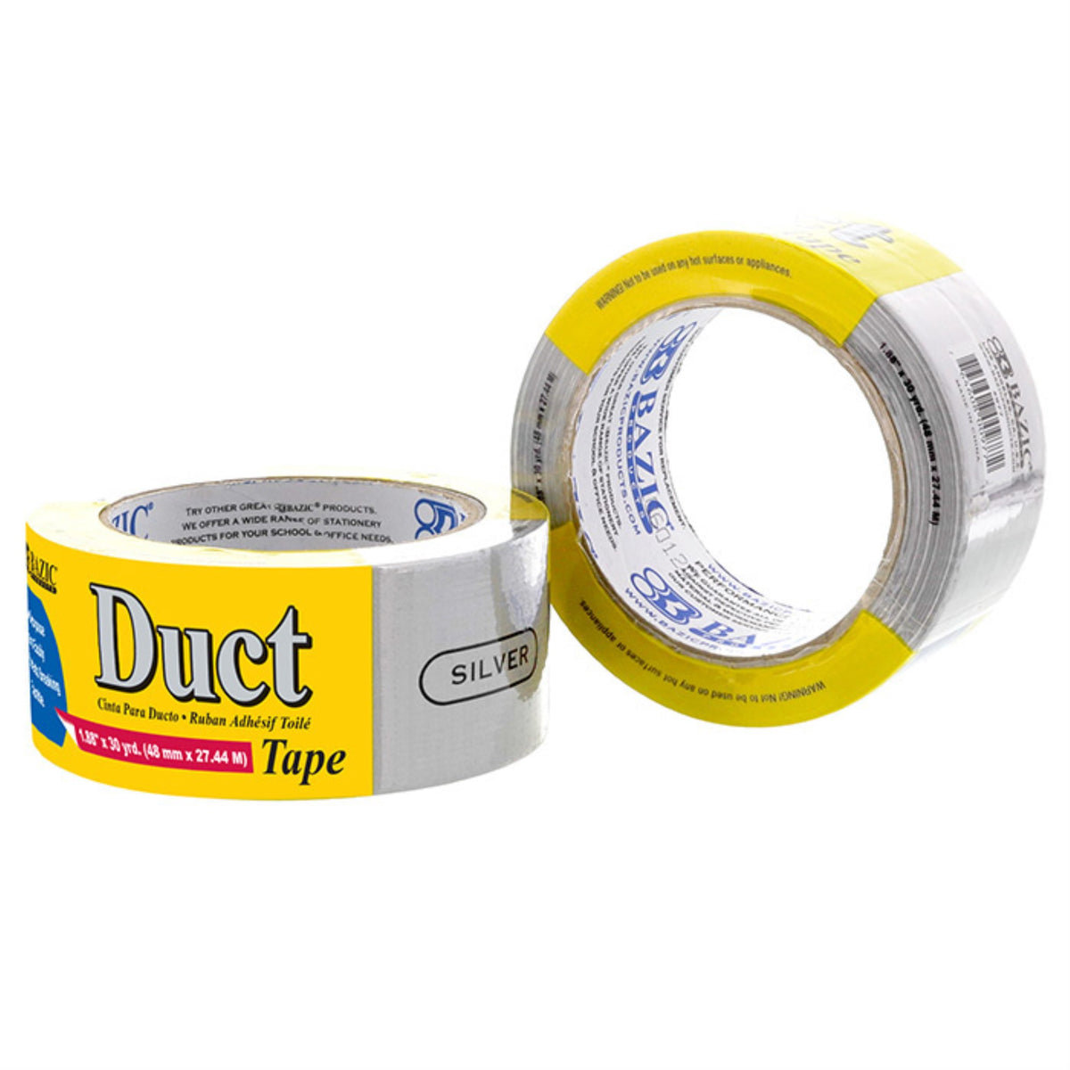 Bazic 1.88' X 30 Yards Silver Duct Tape