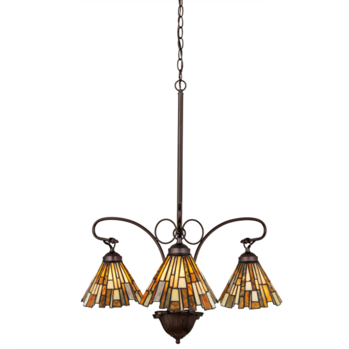 24'W Delta Jadestone 3 Lt Chandelier