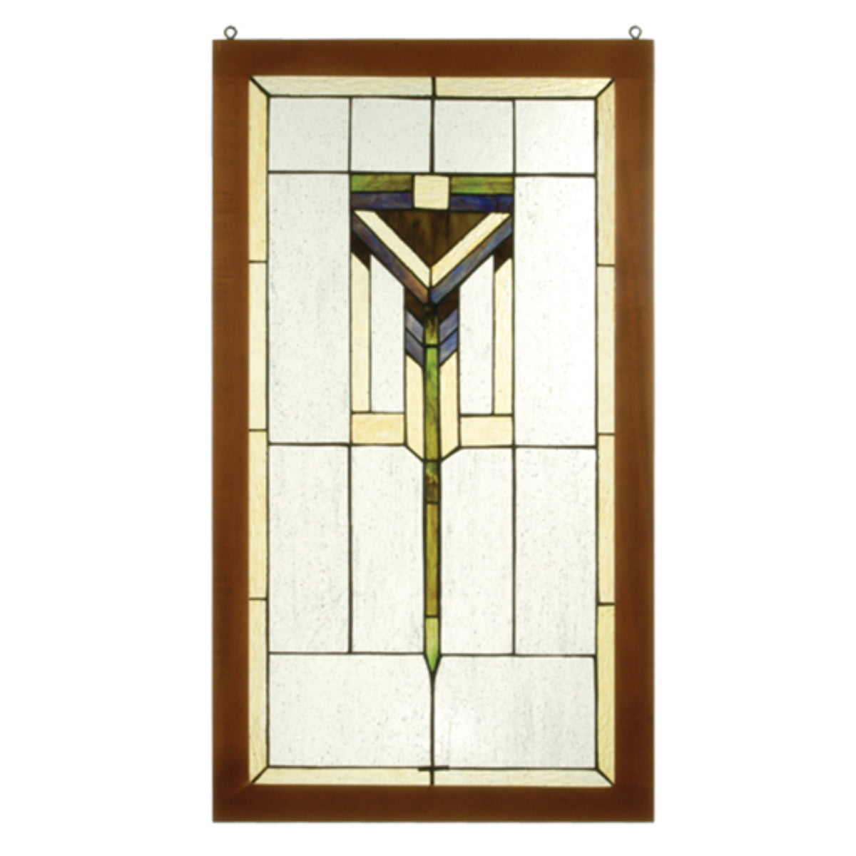 17'W X 30'H Prairie Wood Frame Stained Glass Window