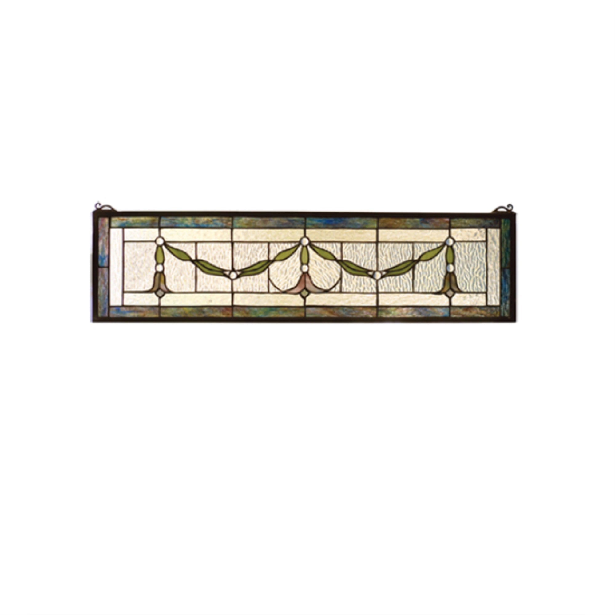 32'W X 8'H Garland Swag Stained Glass Window