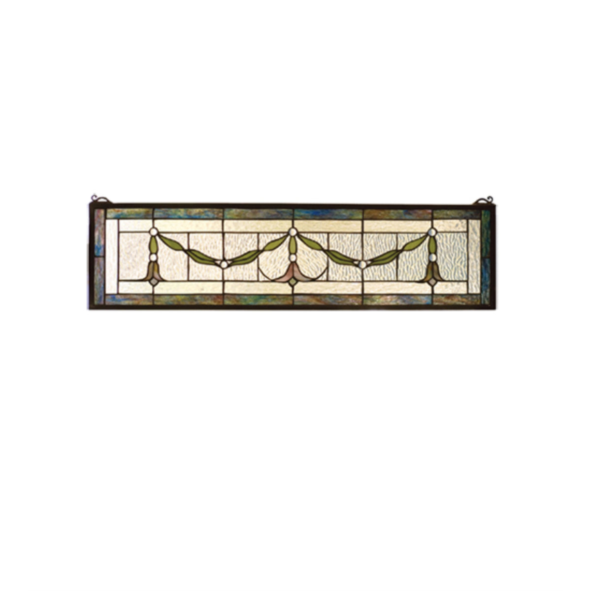 32'W X 8'H Garland Swag Stained Glass Window
