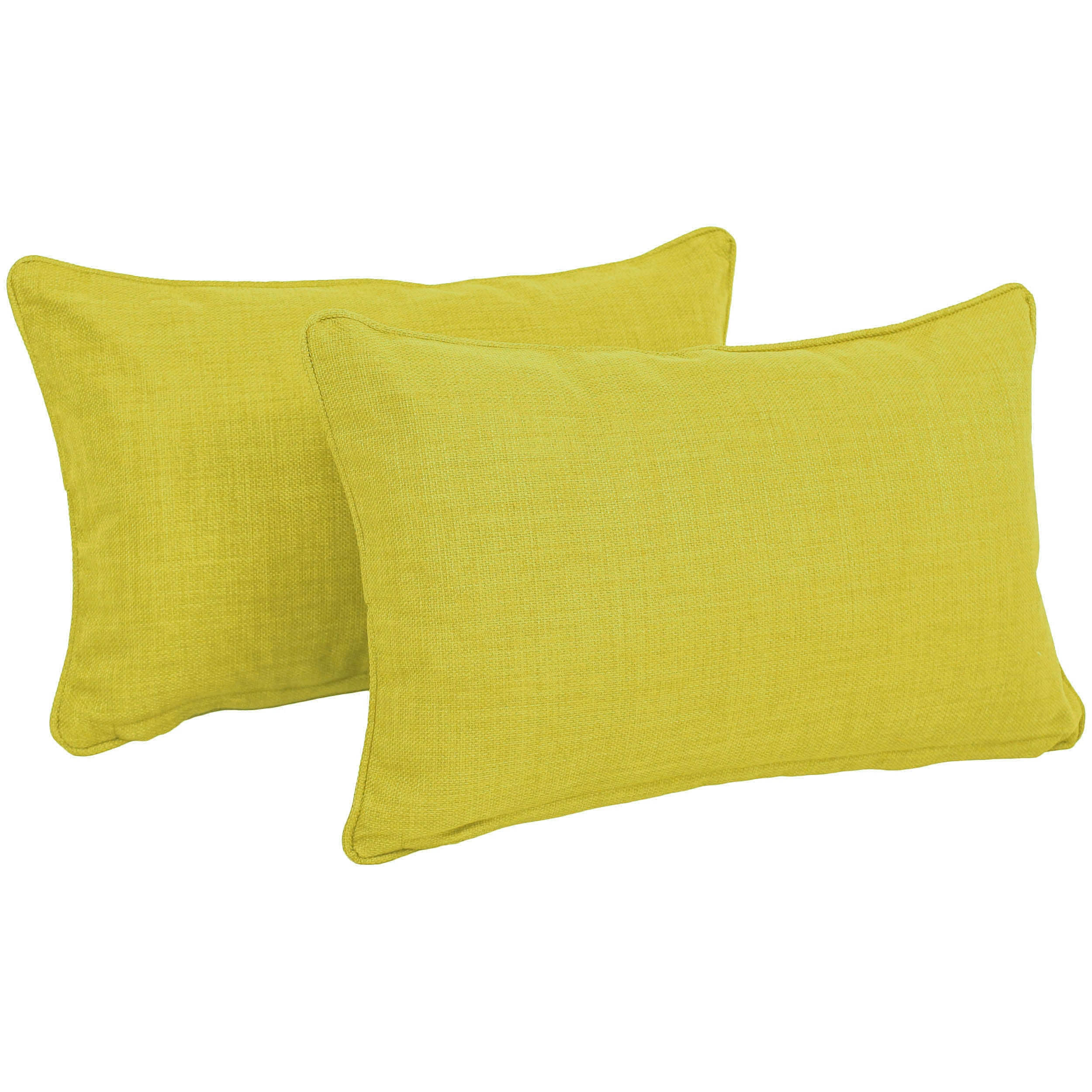 20-inch by 12-inch Outdoor Spun Polyester Back Support Pillows (Set of 2) - Lime