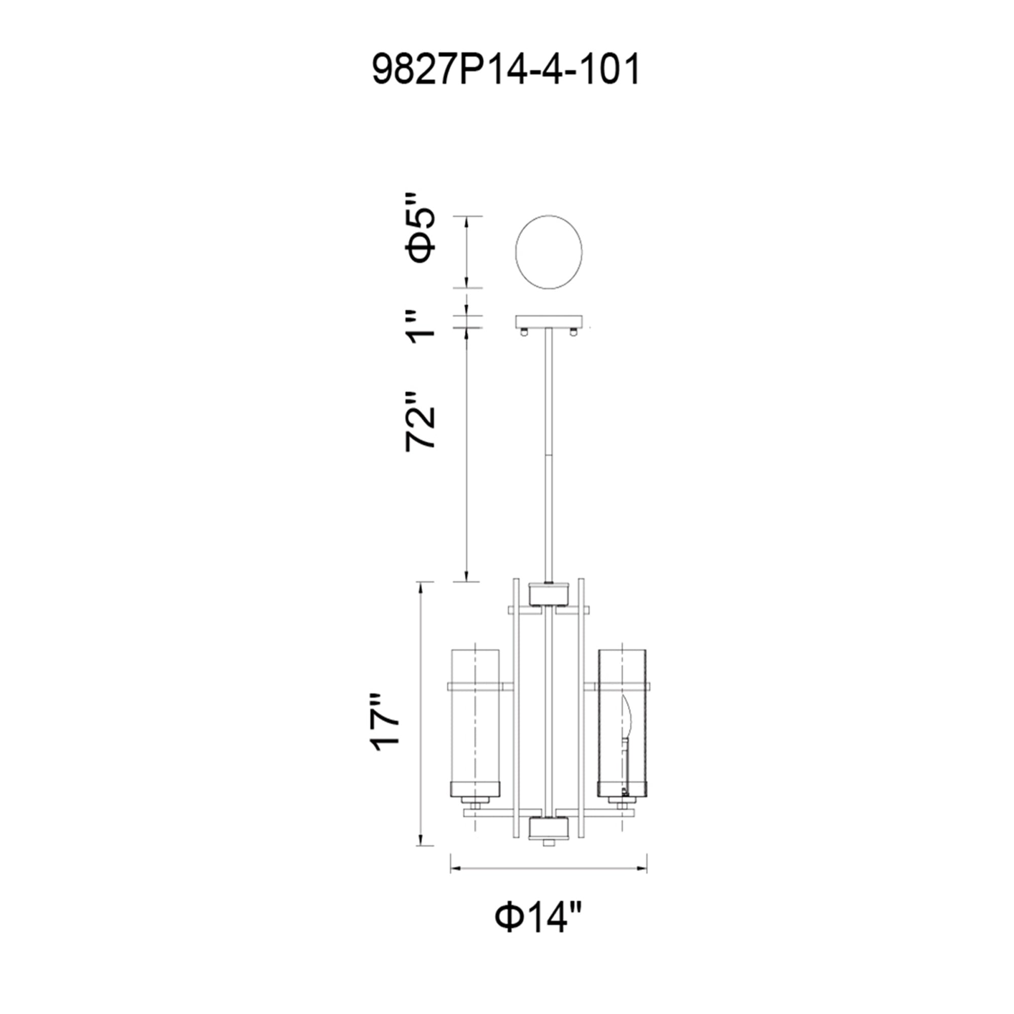4 Light Up Mini Pendant With Black Finish