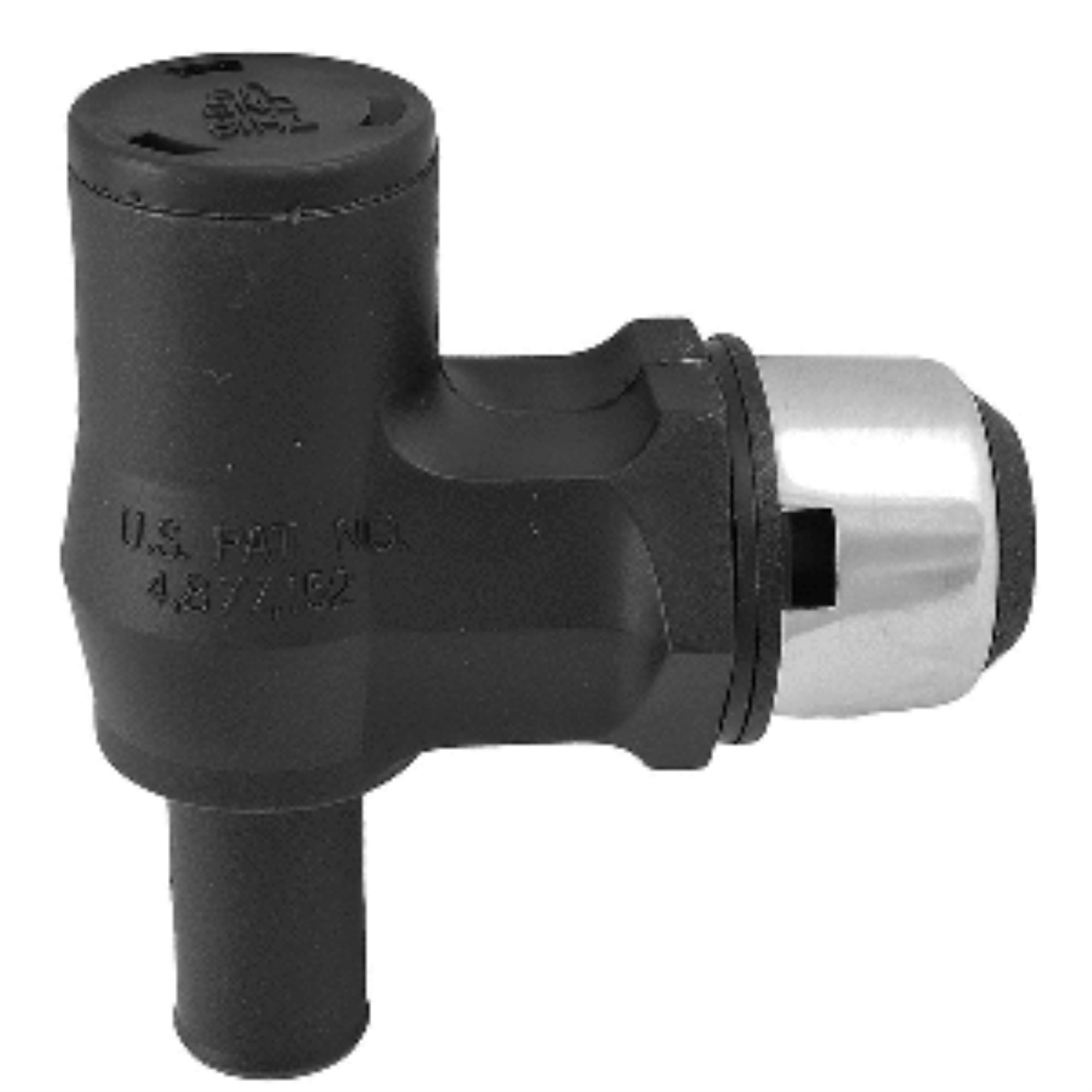 Attwood 90 Degree P-Trap Fuel Vent Black With Stainless