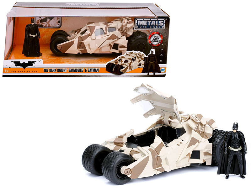 The Dark Knight' Batmobile With Batman Diecast Figure Camouflage Version 'Dc Comics' Series 1/24 Diecast Model Car By Jada