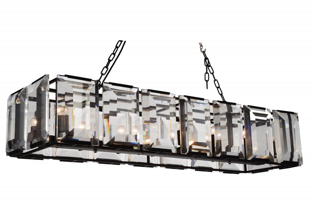 14 Light  Chandelier With Black Finish
