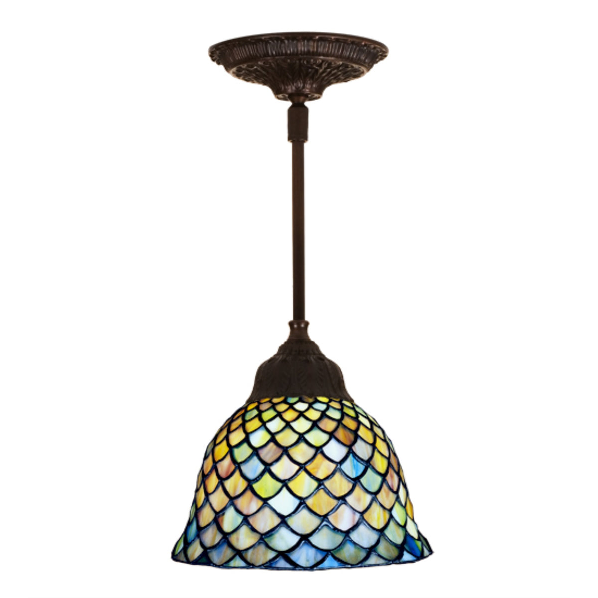 8'W Tiffany Fishscale Mini Pendant