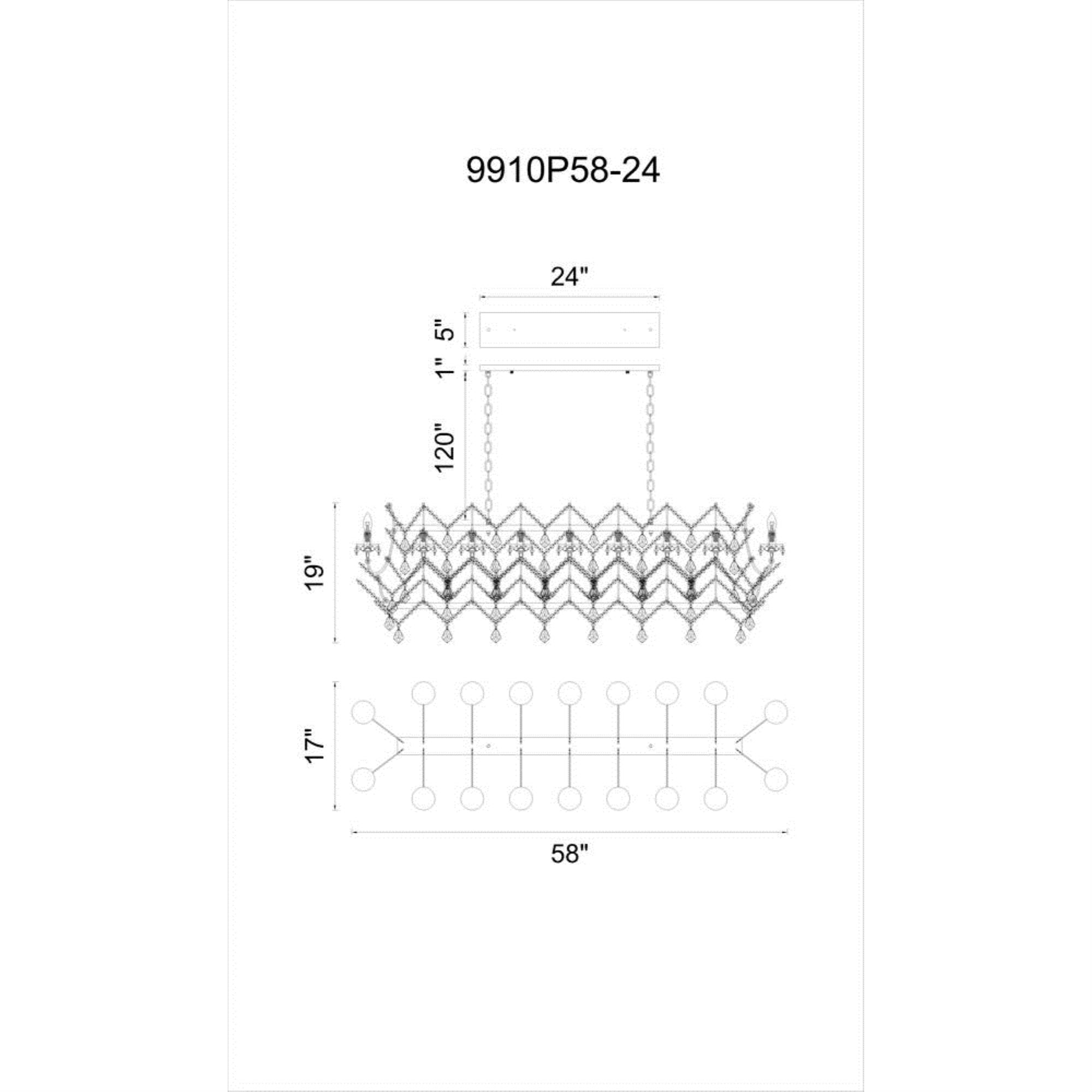 24 Light Up Chandelier With Light Brown Finish