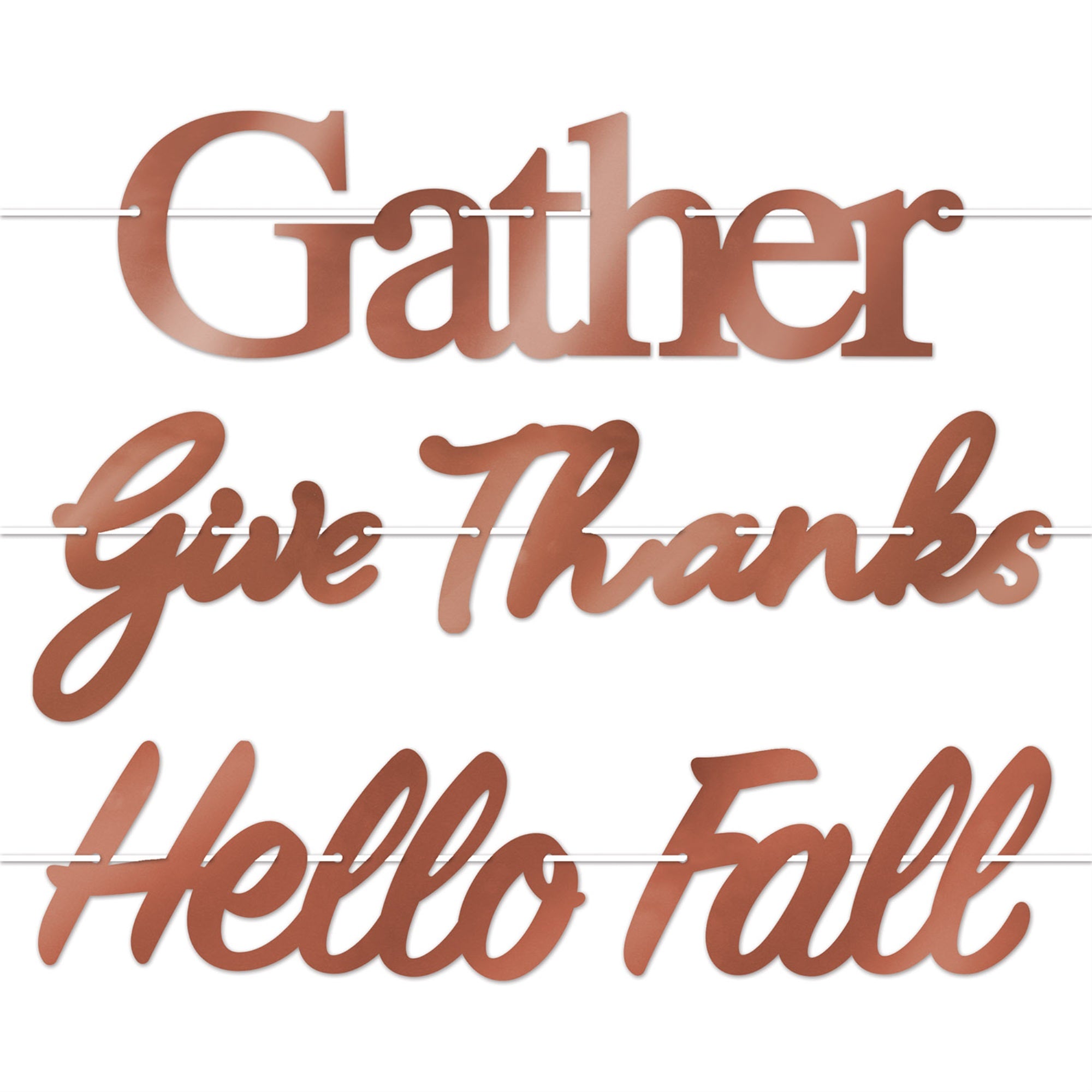 Foil Fall Thanksgiving Streamer Set, (Pack Of 12)