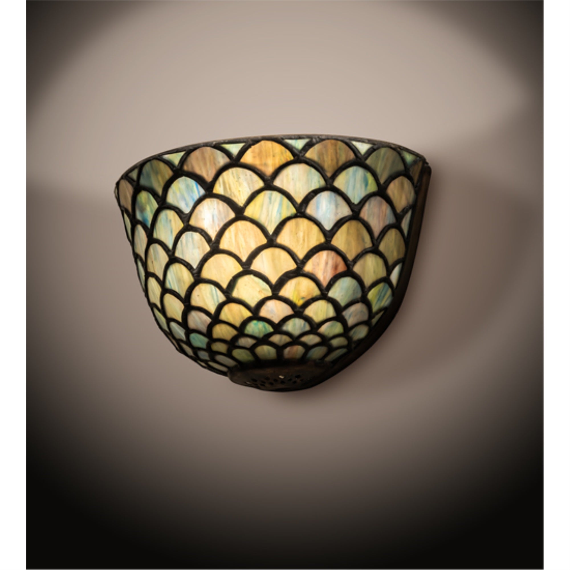 8' Wide Fishscale Wall Sconce