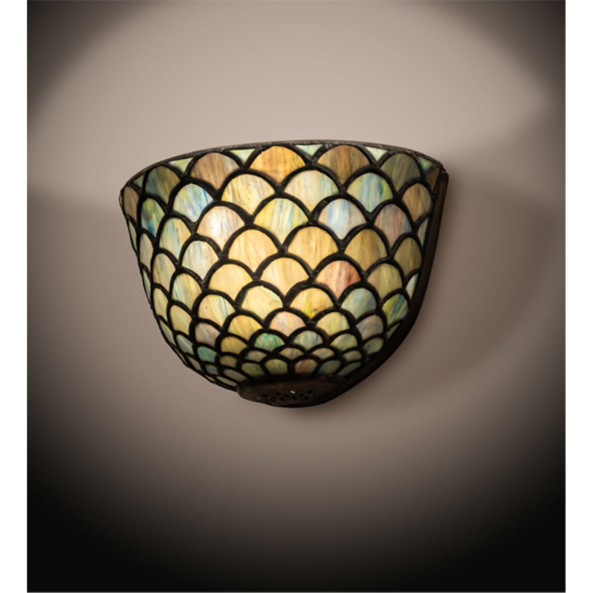 8' Wide Fishscale Wall Sconce