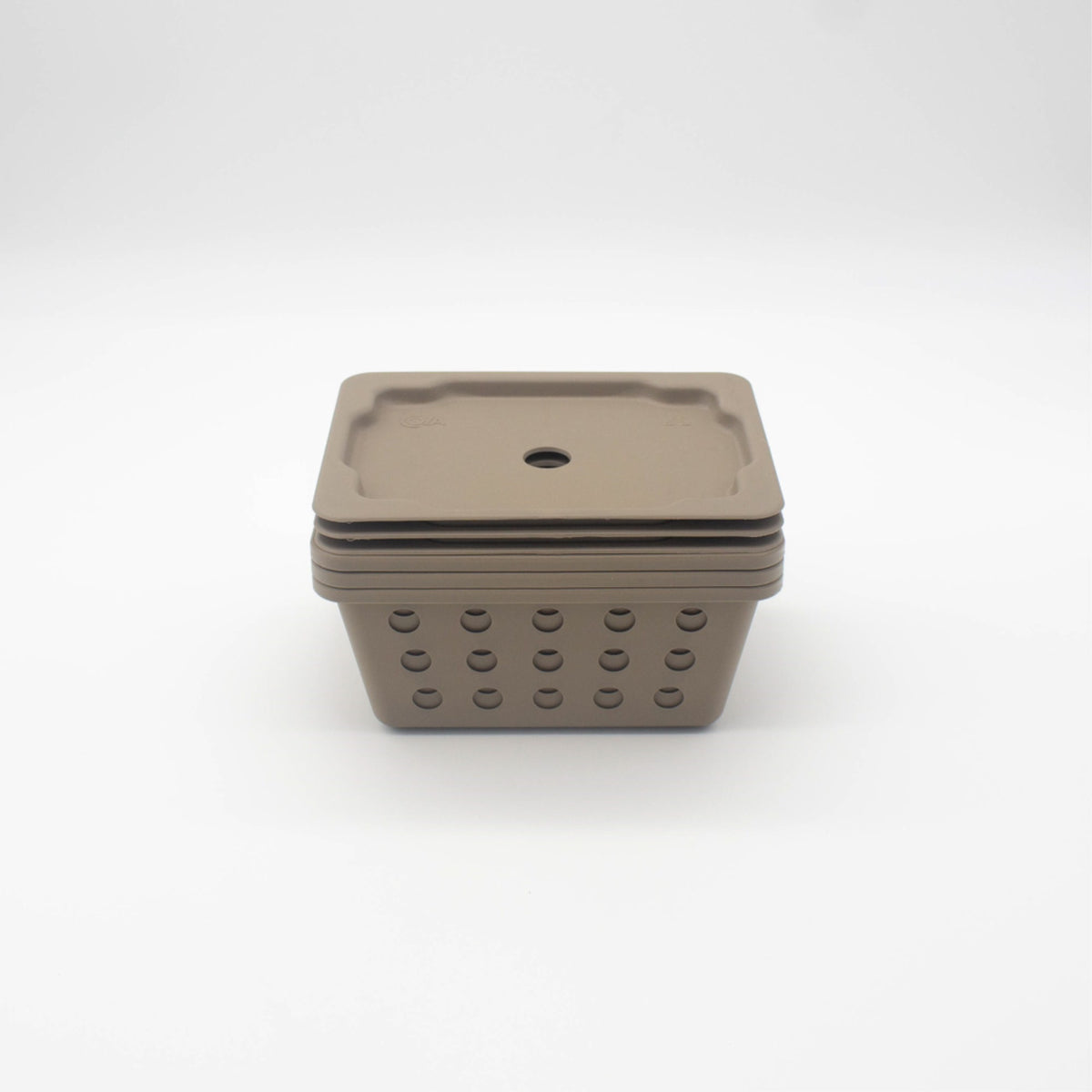 6-Pc Small Basket Set With Lid 7 X 5 X 3 Warm Gray