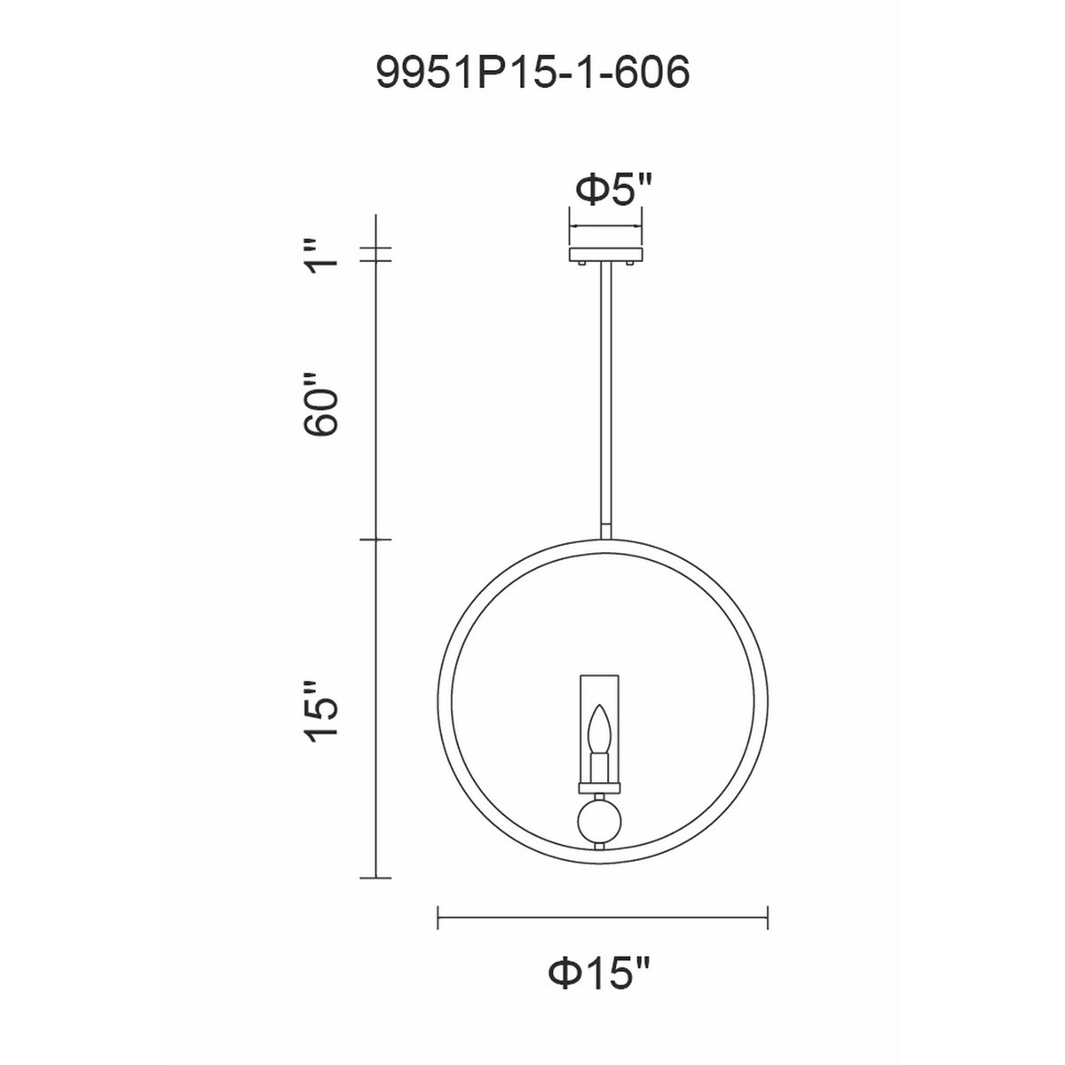 1 Light  Pendant With Satin Nickel Finish