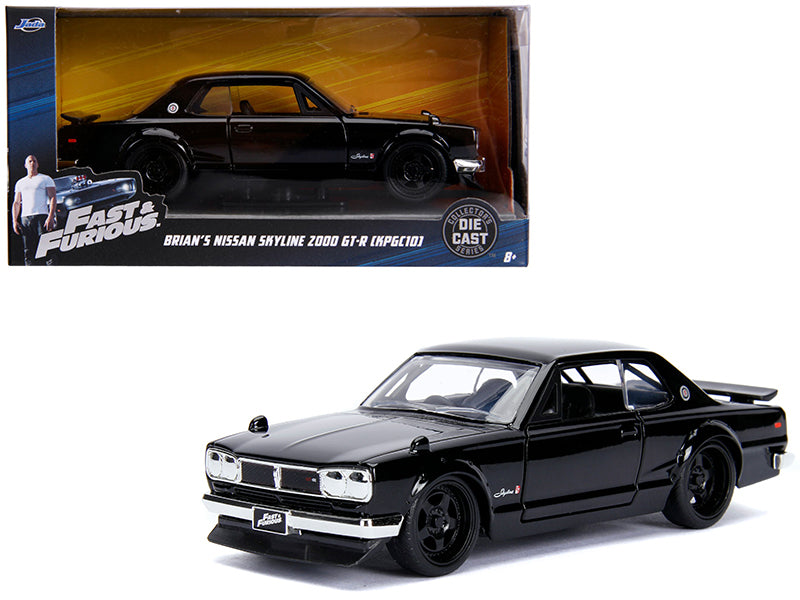Brian'S Nissan Skyline 2000 Gt-R (Kpgc10) Black 'Fast & Furious' Movie 1/32 Diecast Model Car By Jada