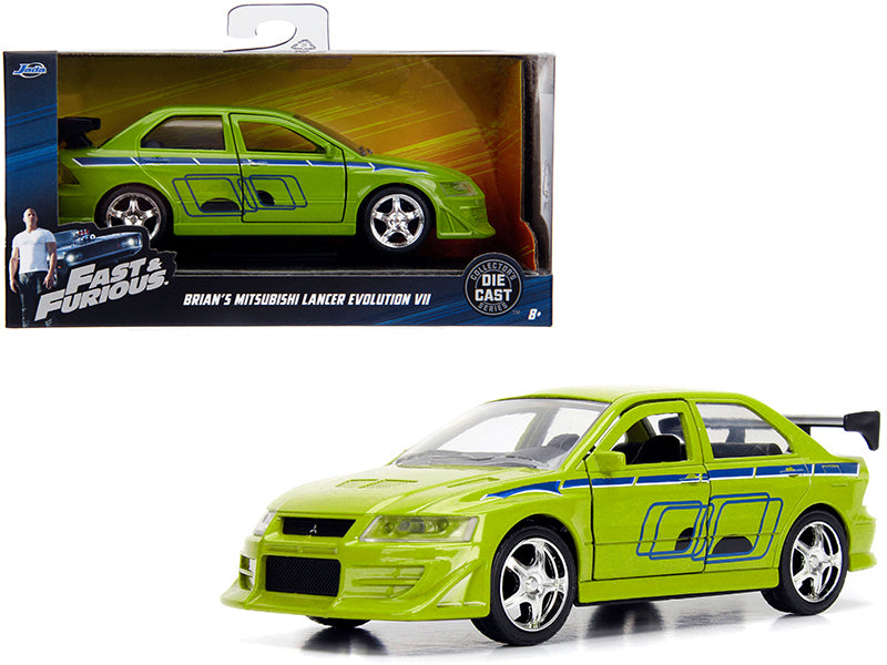 Brian'S Mitsubishi Lancer Evolution Vii Green 'Fast & Furious' Movie 1/32 Diecast Model Car By Jada