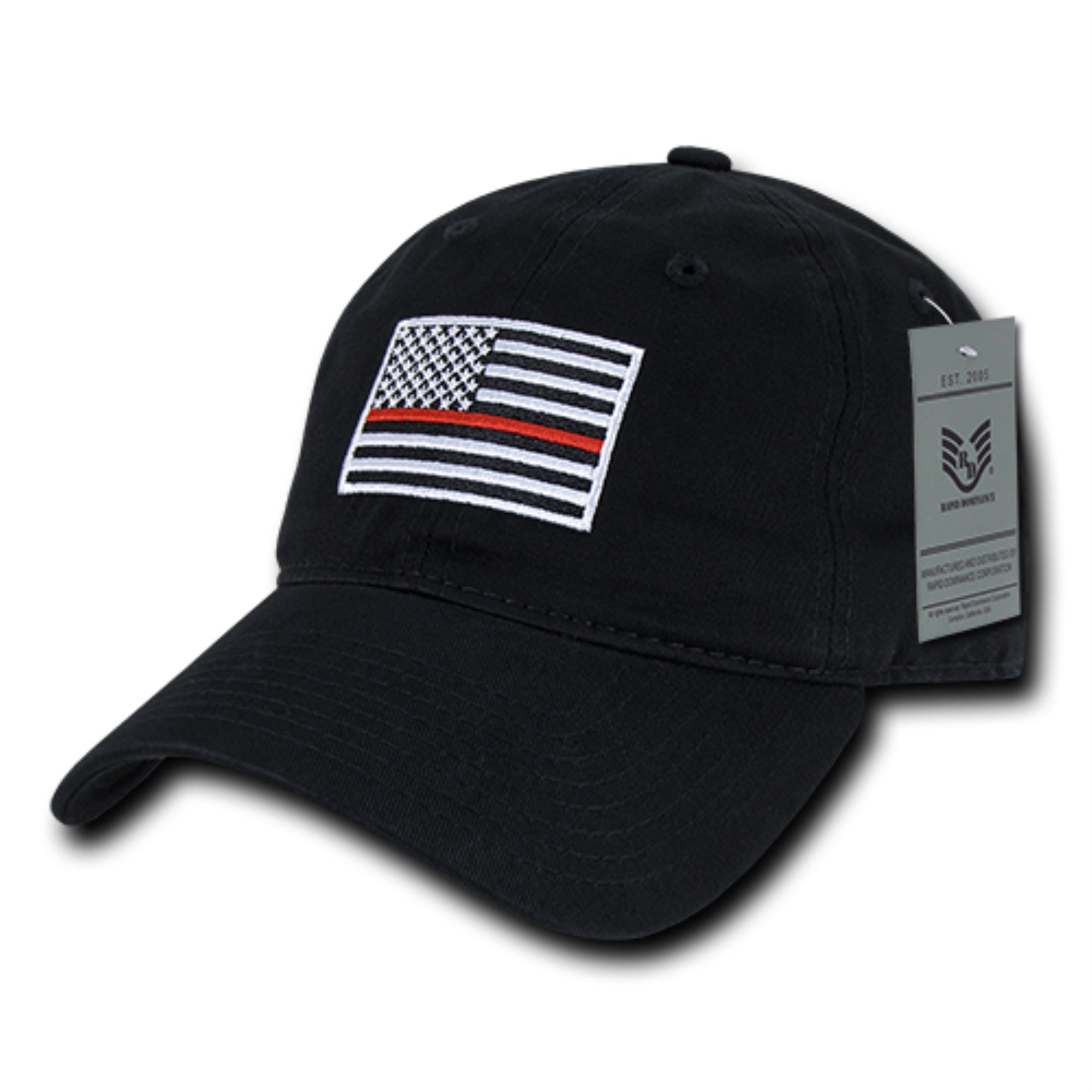 Relaxed Graphic Cap,Thin Red Line, Black