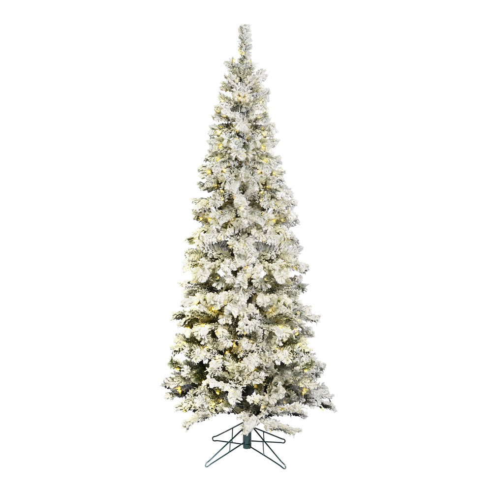 Vickerman 5.5' x 30″ Flocked Pacific 200LED WmWht - A100356LED