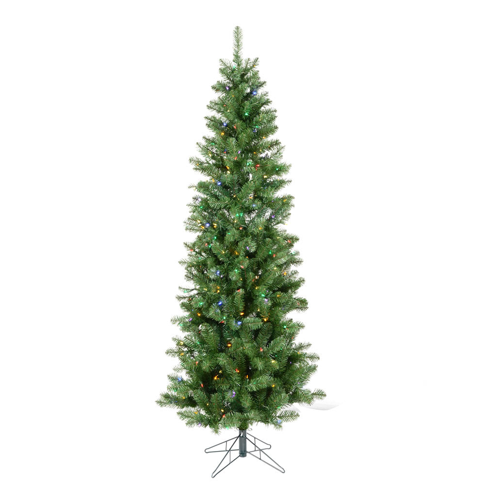 Vickerman 5.5' x 28″ Salem Pencil Pine 200LED Mult - A103057LED