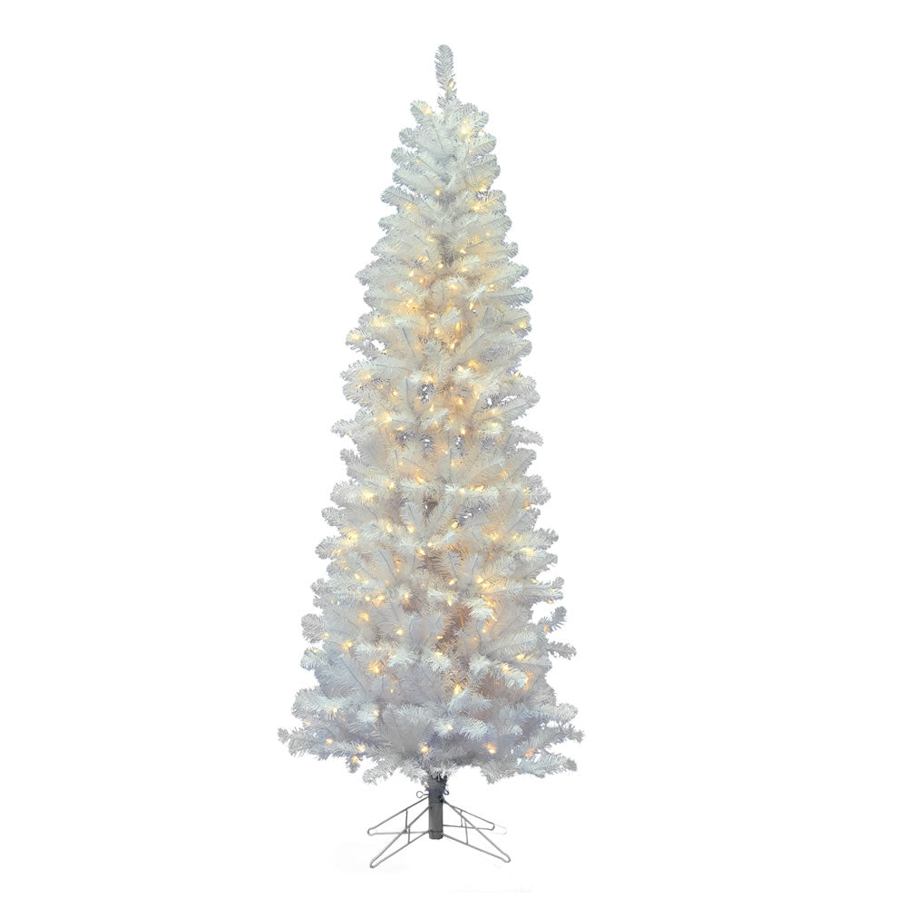 Vickerman 9.5' x 44″ White Salem Pencil 600LED WmW - A103286LED