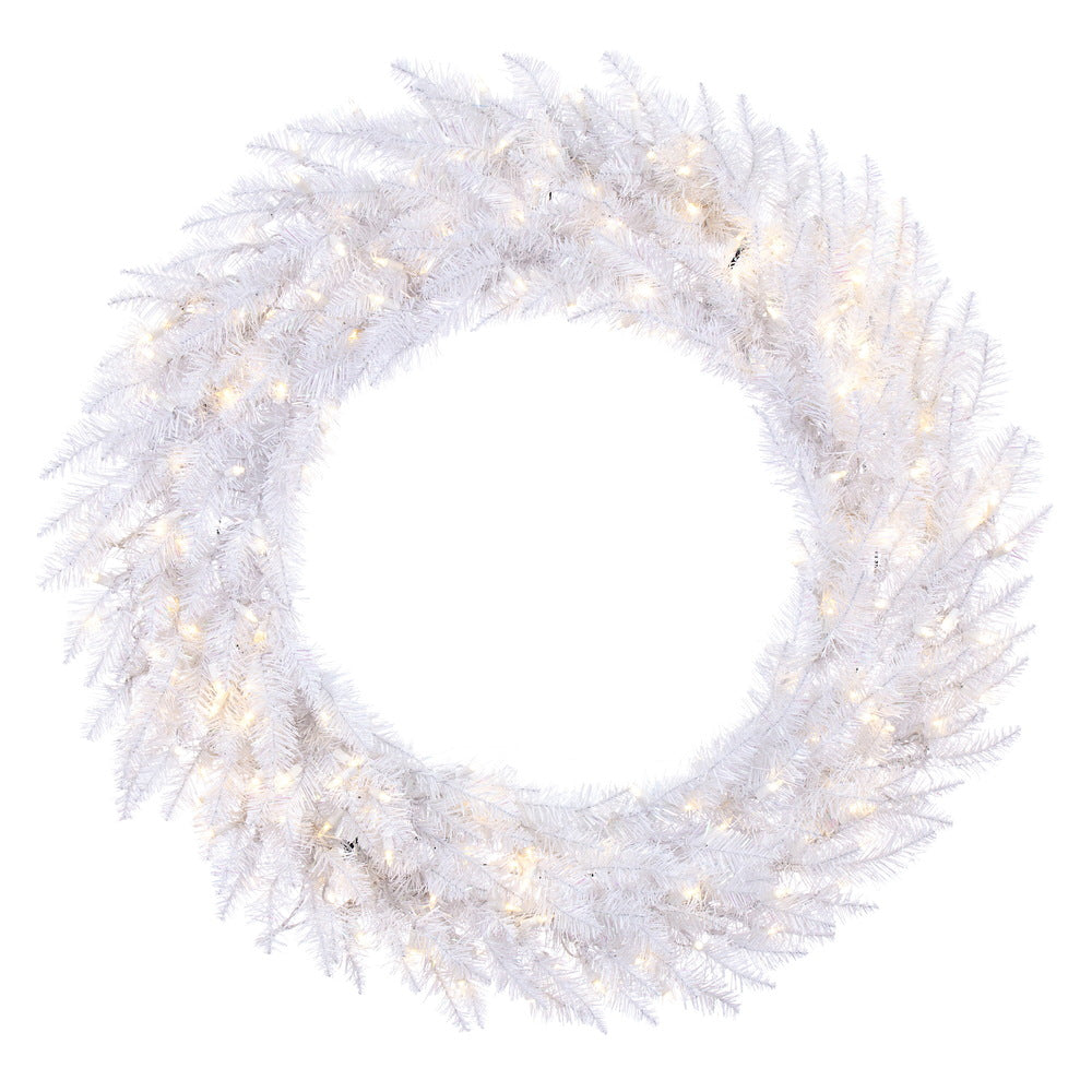 Vickerman 48″ Sparkle White Wreath 200LED Wht - A104248LED