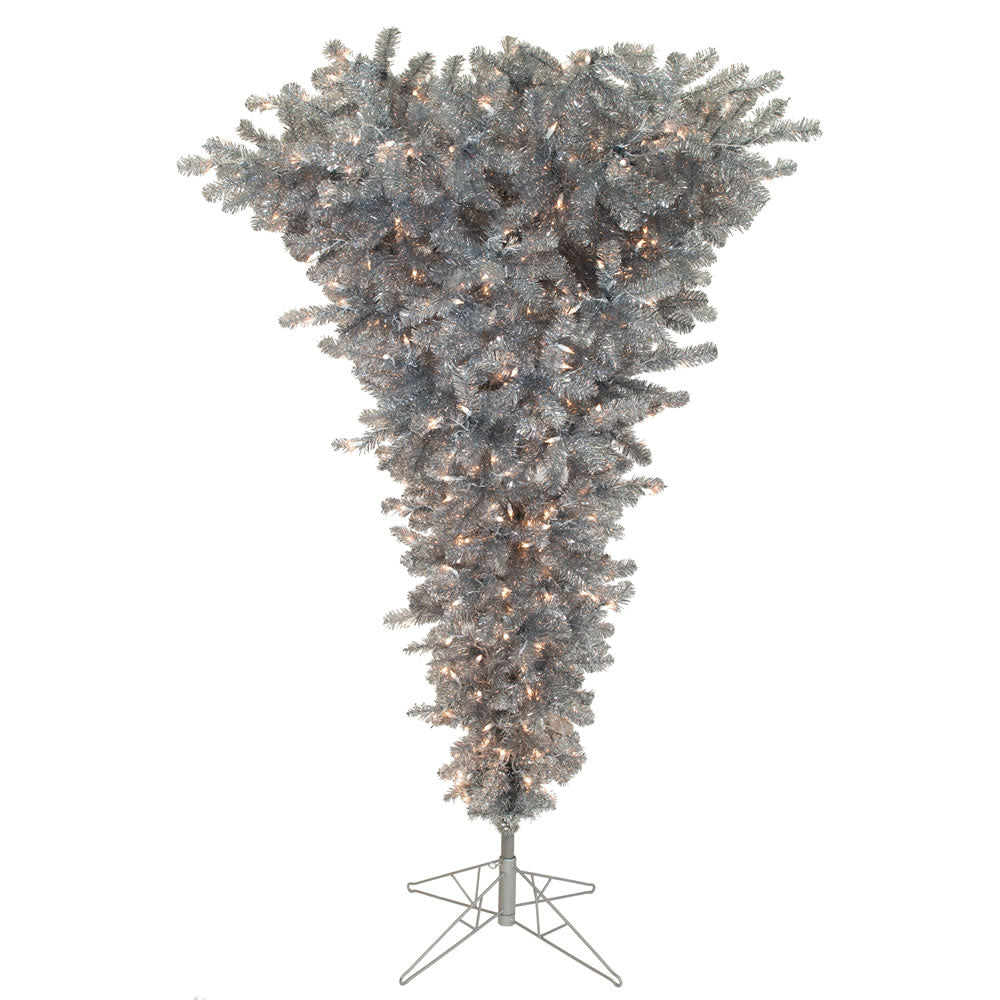 Vickerman 5.5' x 38″ Silver Upside Down Tree 250CL - A107656
