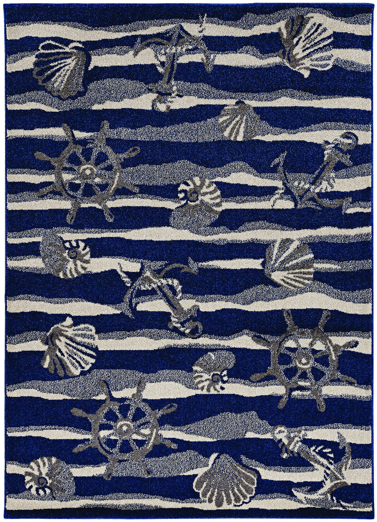 Kas Rugs Lucia Blue Seashore 23 X 45 Indoor/Outdoor Accent Rug