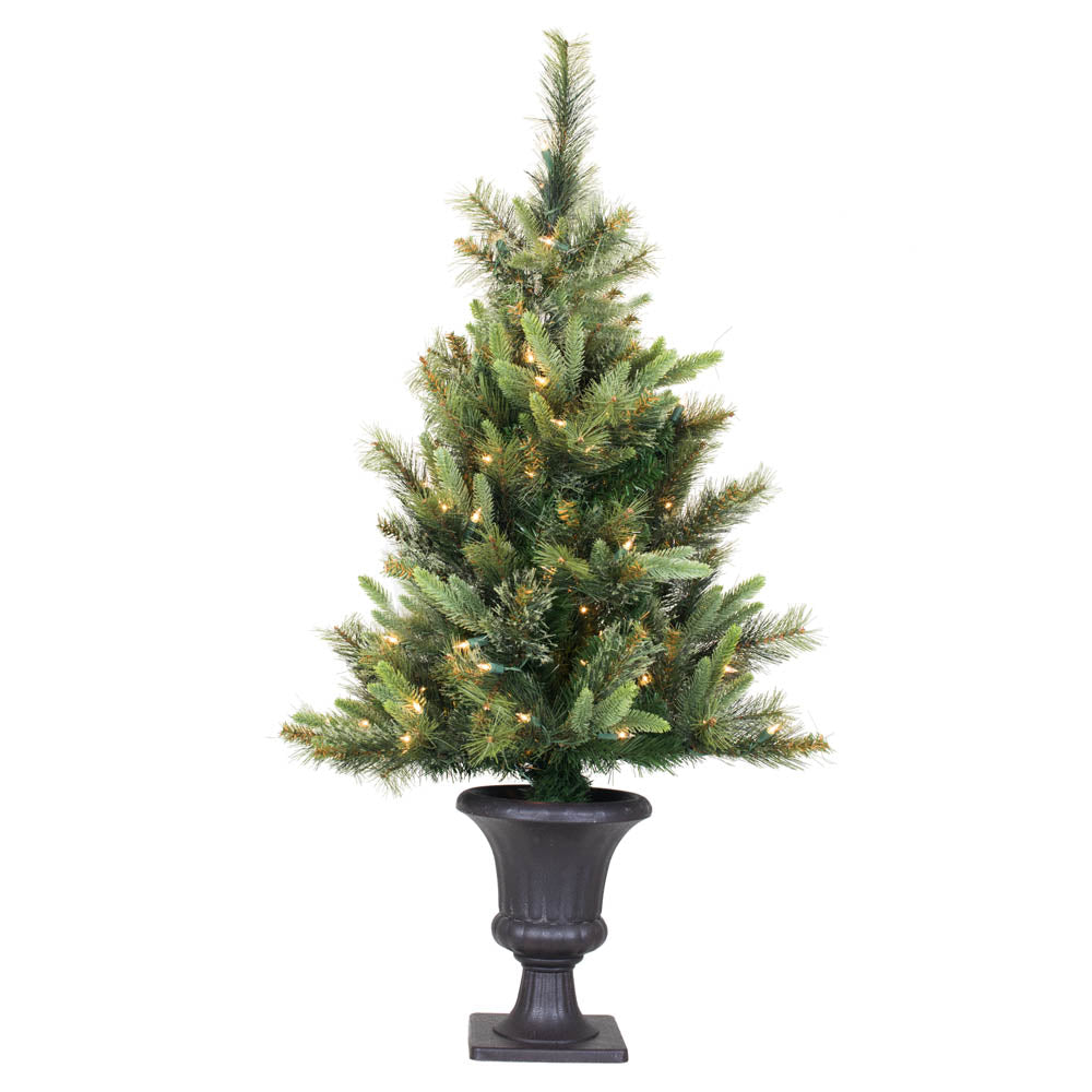 Vickerman 3.5' x 28″ Potted Cashmere Pine 100WW - A118236LED