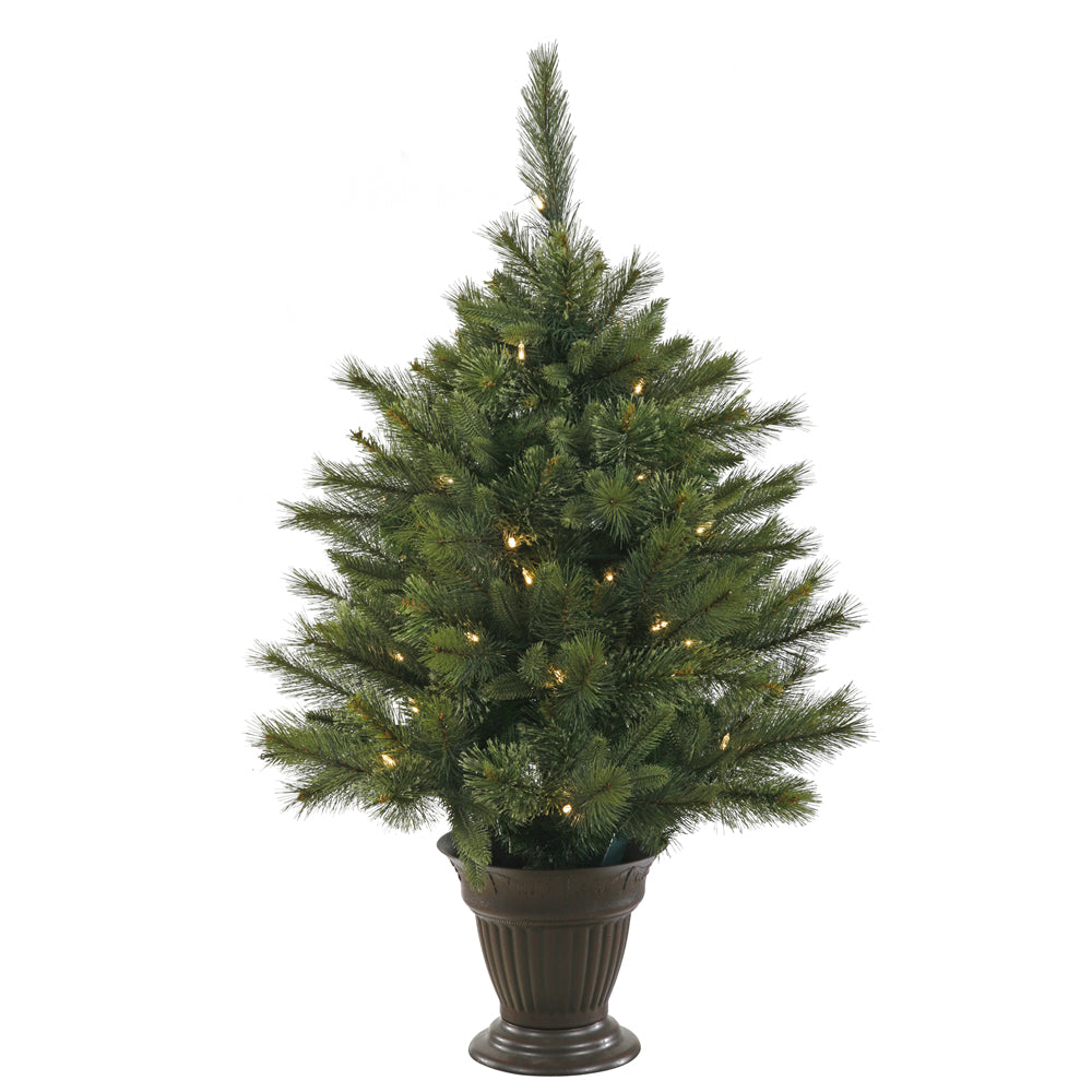 Vickerman 3.5' x 28″ Cashmere Tree 50WmWt BO Timer - A118536LED