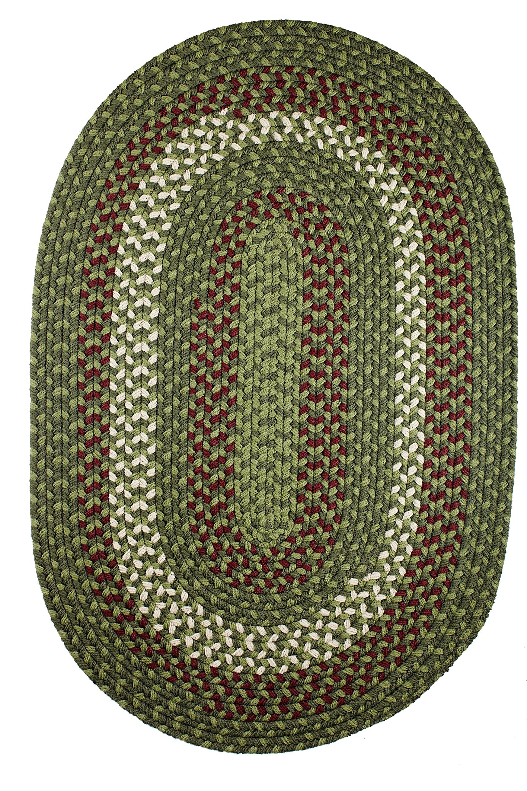Rhody Rug Manhattan MA24 Greenmarket 8 x 8 Round - Braided Area Rug, Home Decor, Floor Mat or Bedroom Rug - Easy Care, Ideal for High Traffic Areas in Hallway and Living Room - Made in USA