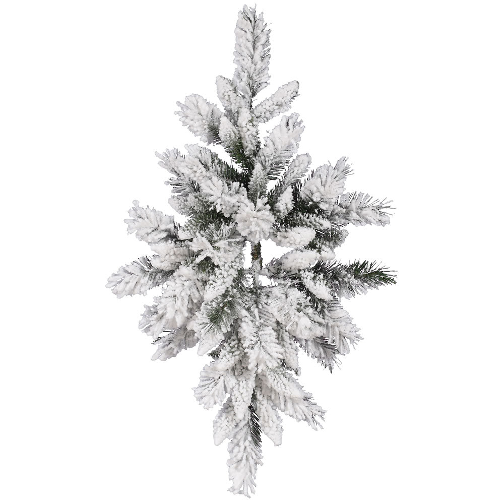 Vickerman 32″ Flocked Snow Ridge Swag 60T - A128206
