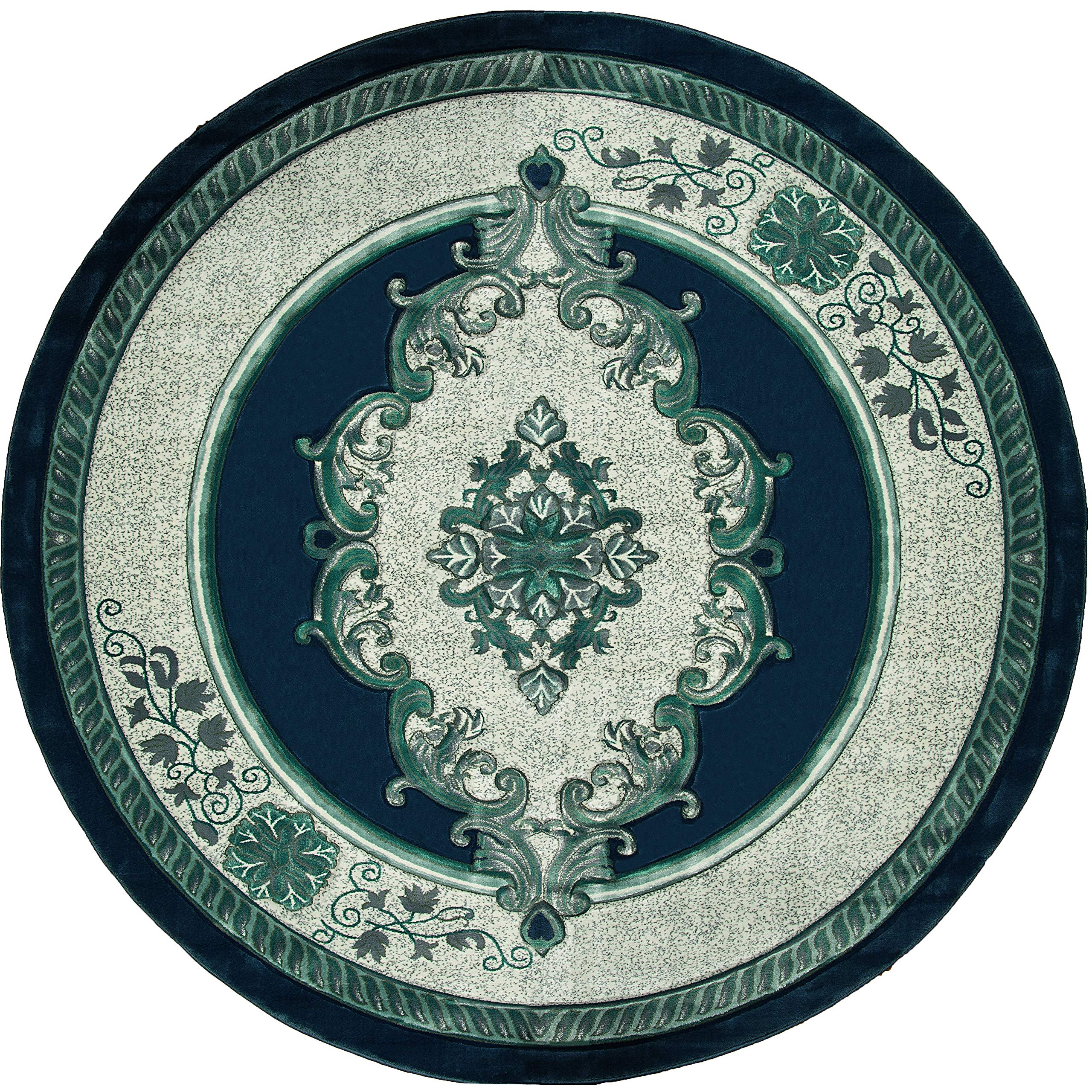 United Weavers Bristol Fallon Aqua Round Rug 710 Round