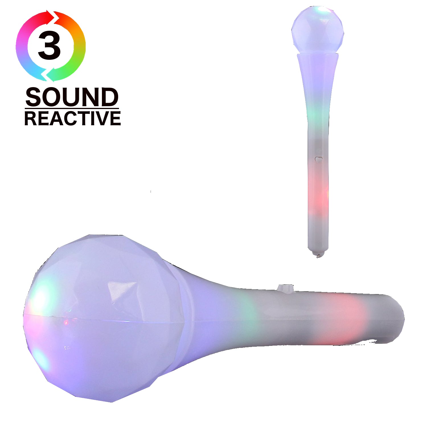 Sound Activated LED Color Changing Rock Star Prism Microphone