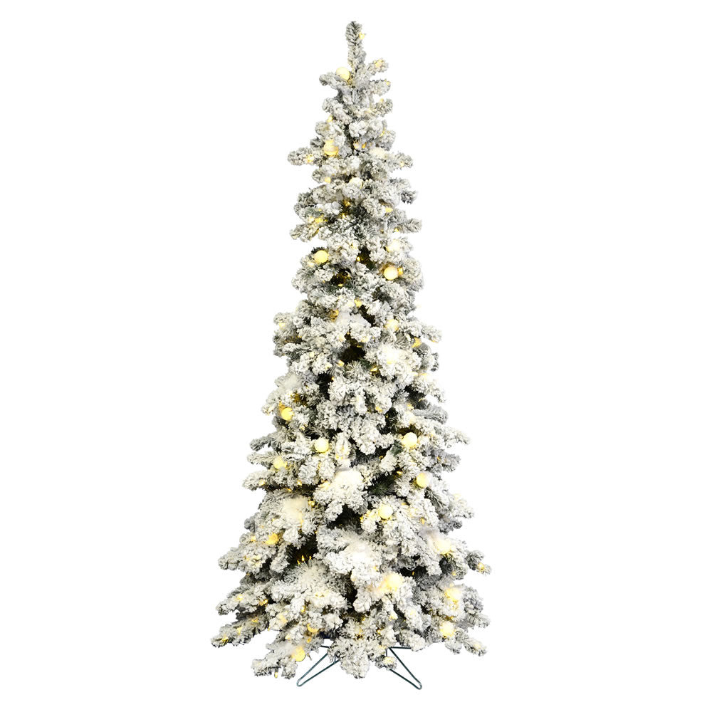 Vickerman 8' x 44″ Flocked Kodiak 715WW+65G40 LED - A146881LED