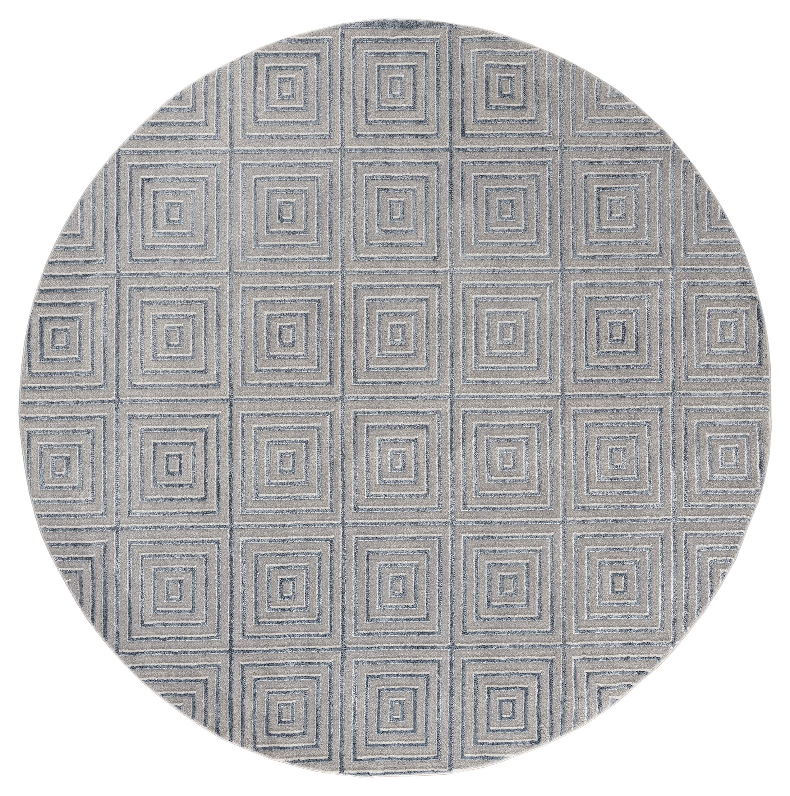 United Weavers Cascades Tehama Blue/Grey Round Rug 710 RD