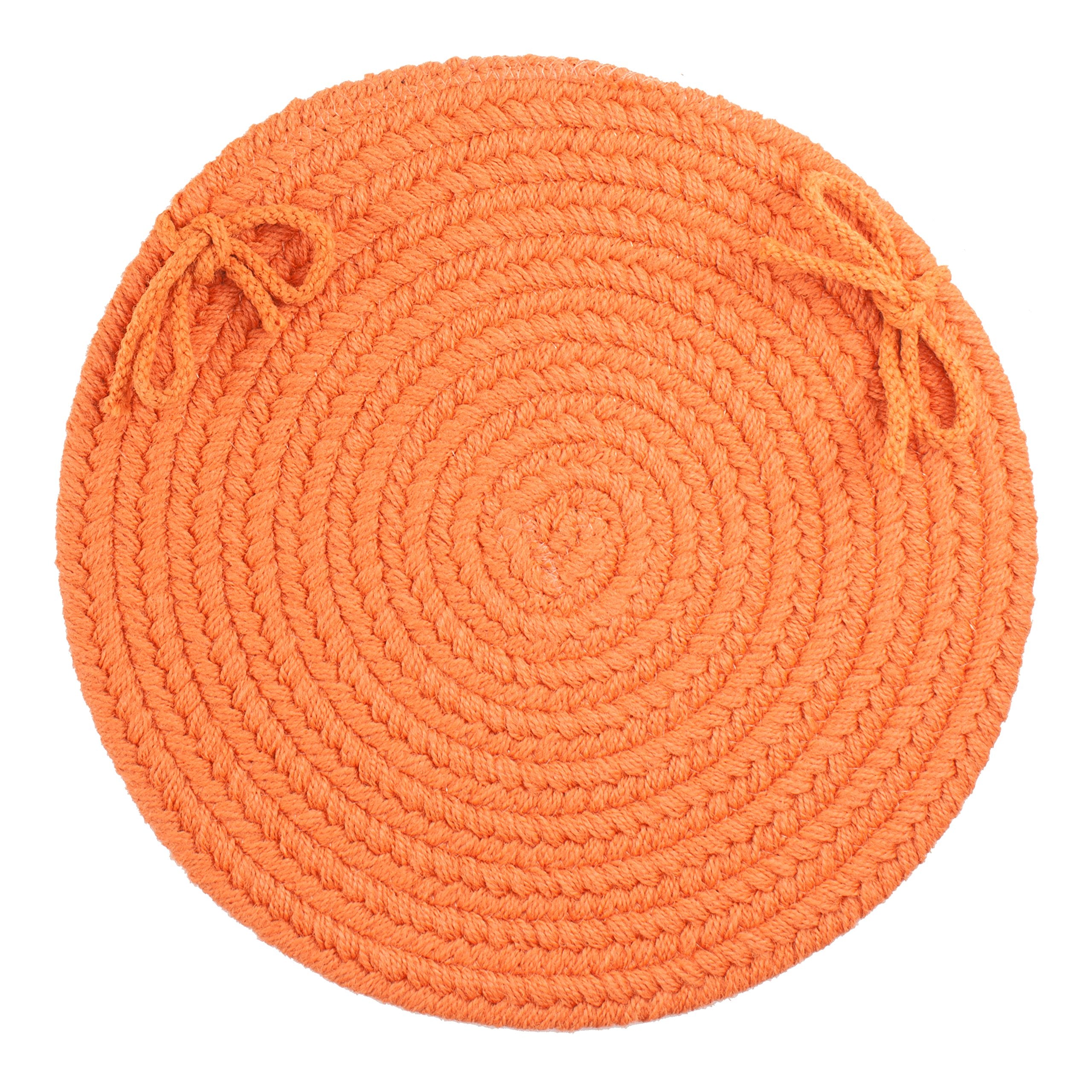 Rhody Rug S042A015X015 Braided Area Rugs, Mango, 15 x 15""