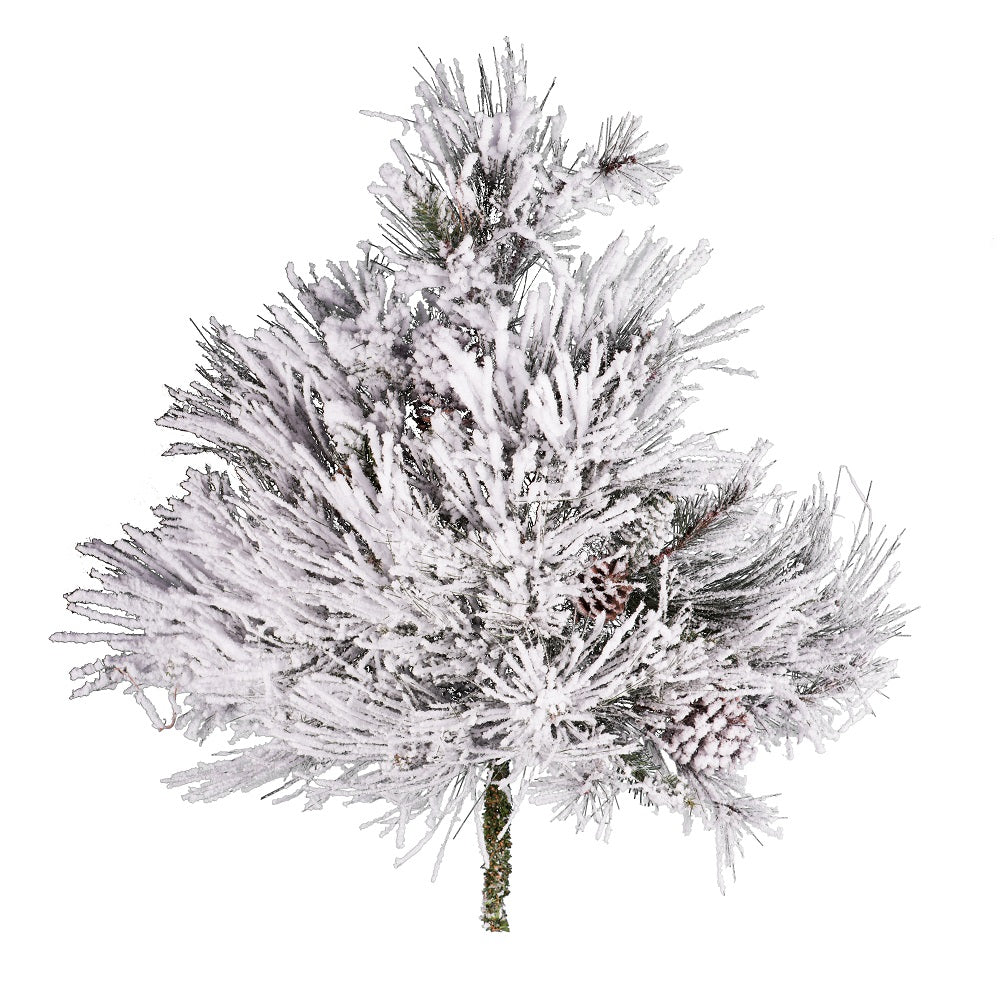 Vickerman 30″ Flocked Alberta Spray w/Cones 60Tips - A155304
