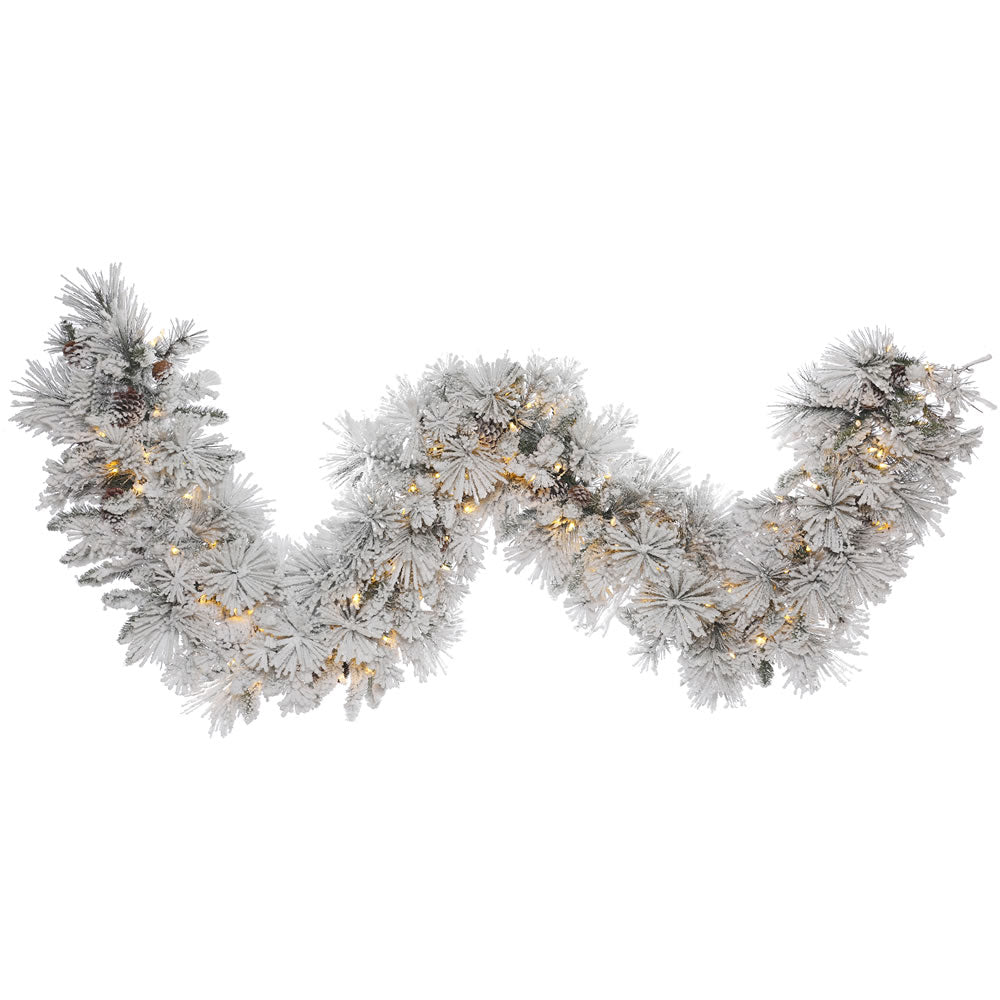 Vickerman 9' x 18″ Flk Alberta Garl Cone 150LED WW - A155318LED