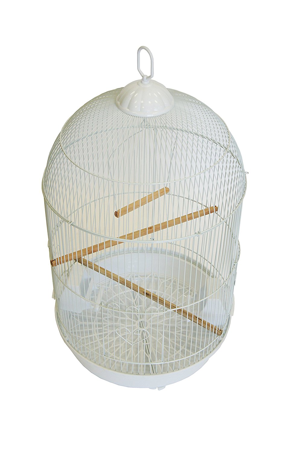 Yml A1564 Bar Spacing Round Bird Cage, White, Small