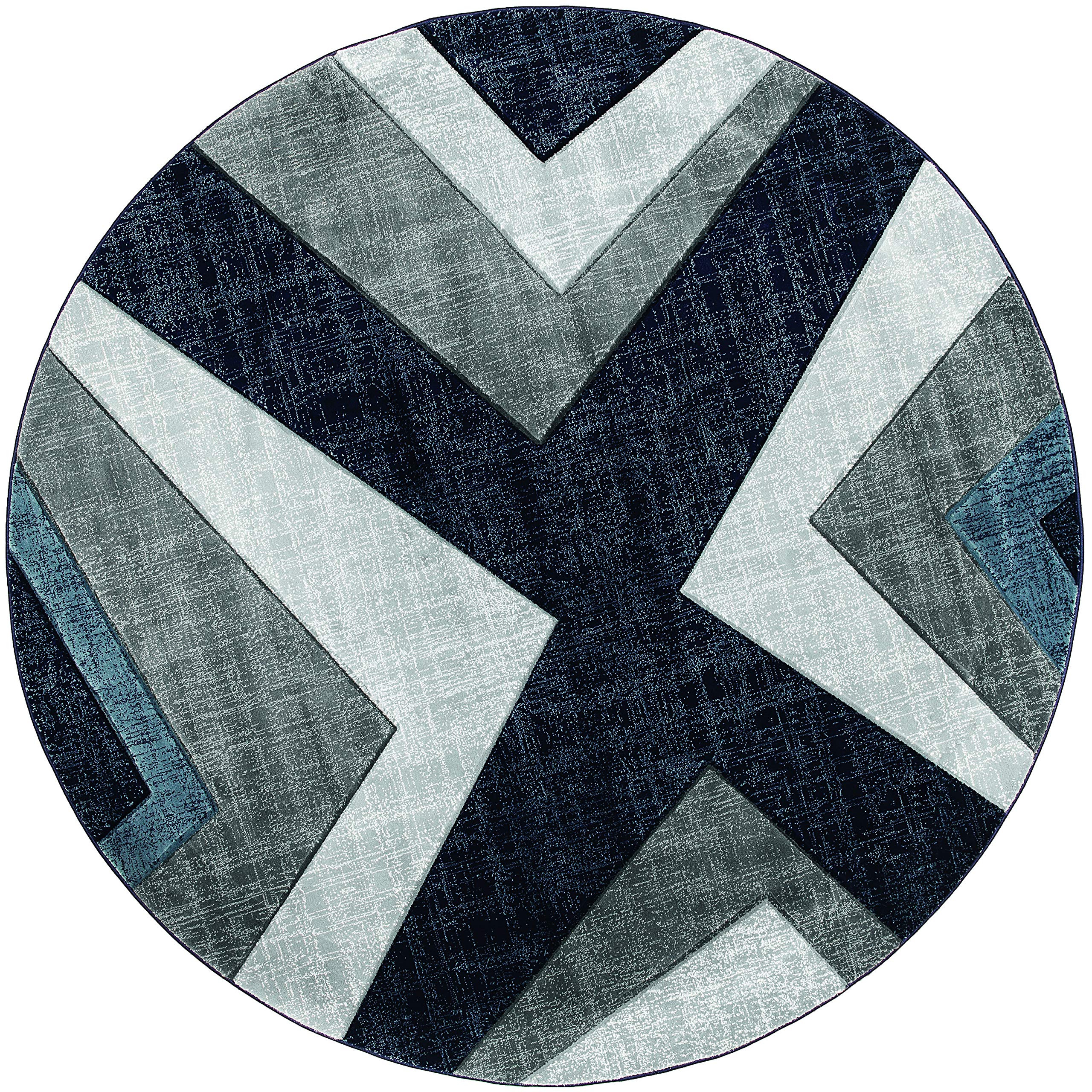 United Weavers Bristol Zine Navy Round Rug 710 Round