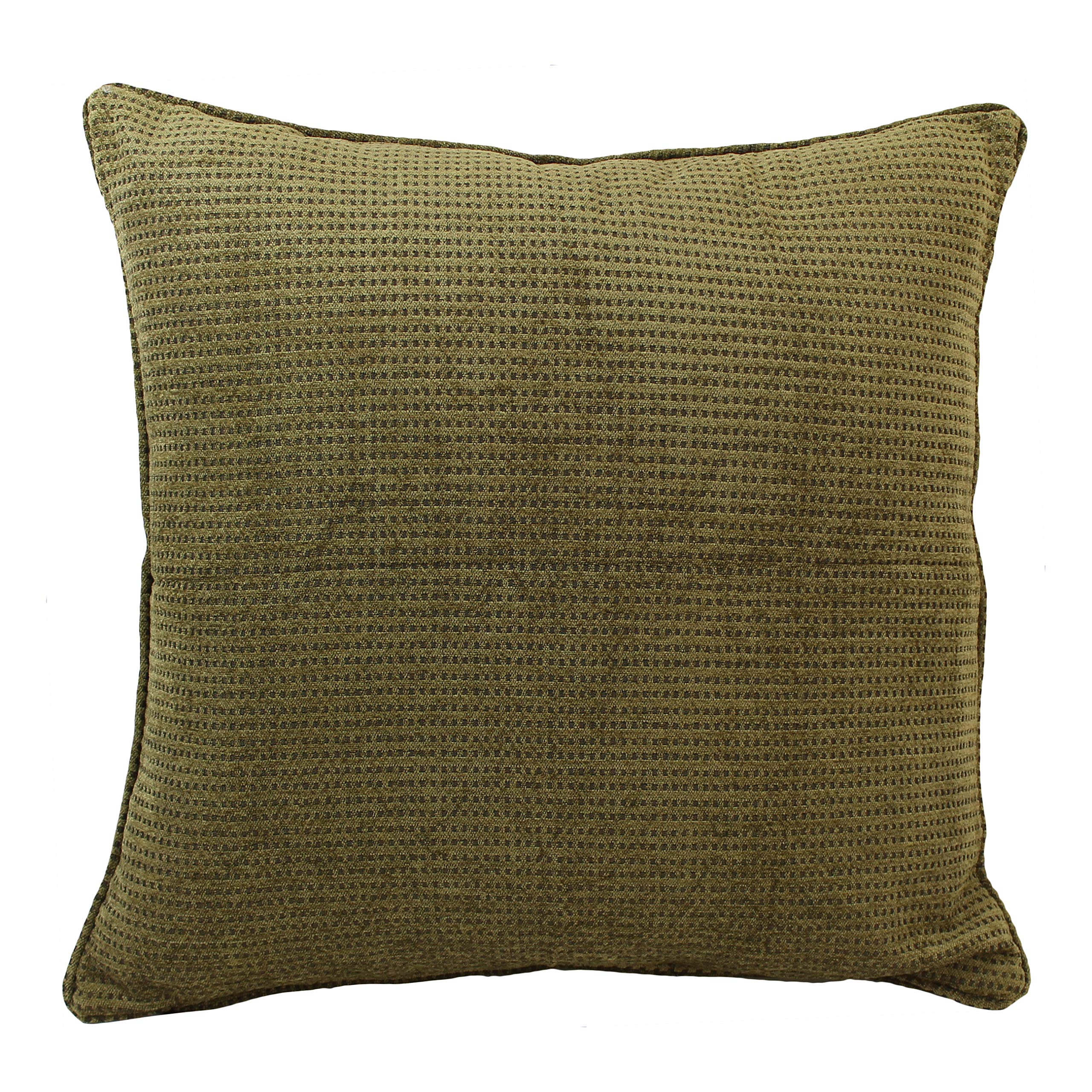 20-inch by 8-inch Double-corded Patterned Jacquard Chenille Bolster Pillow with Insert - Gingham Brown