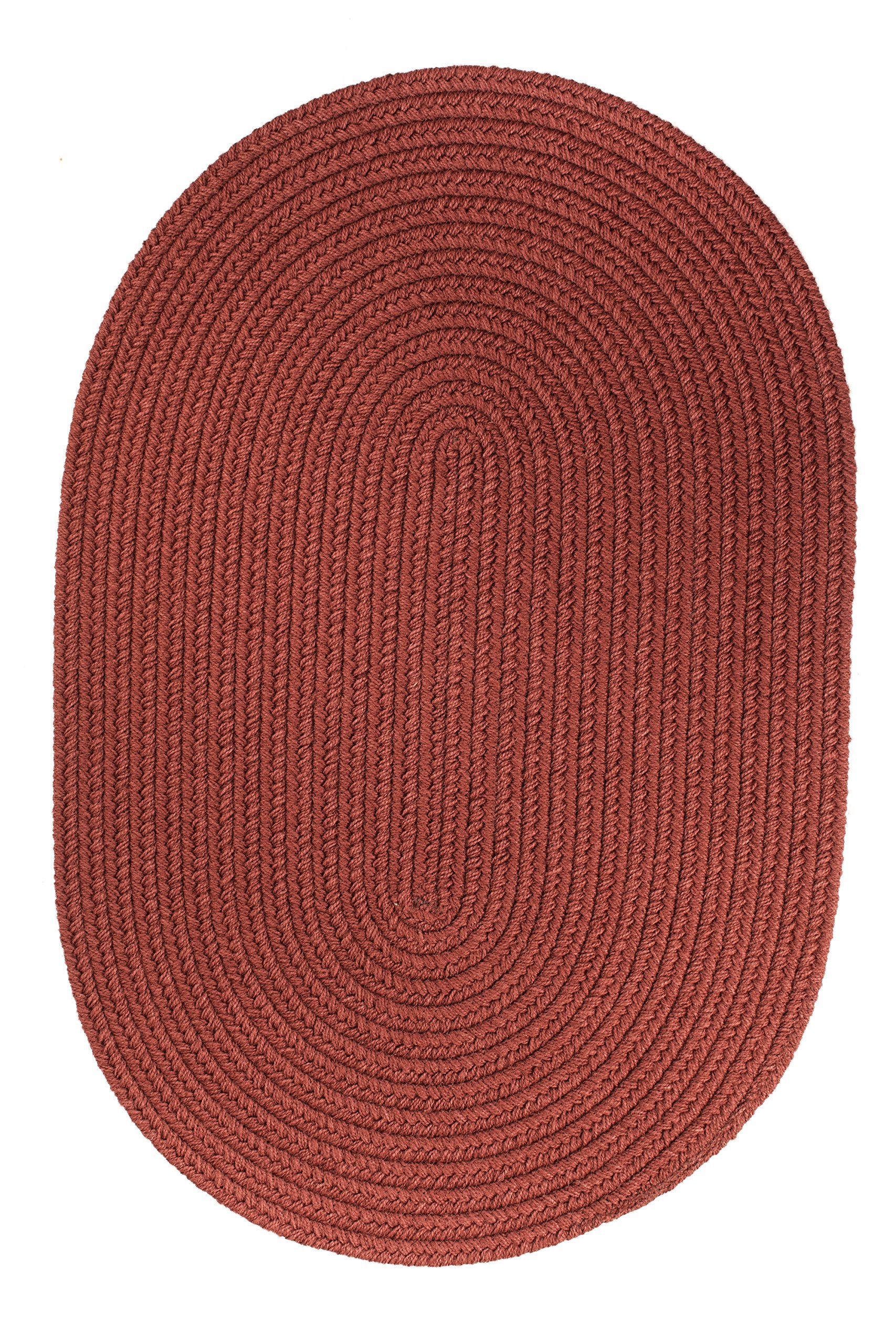 Rhody Rug S033R060X096 Braided Area Rugs, Terra Cotta, 5 x 8