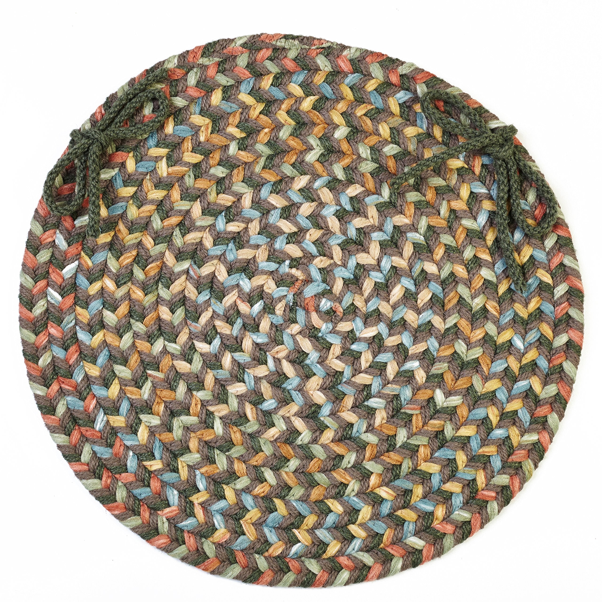 Rhody Rug CY27A015X015 Braided Area Rugs, Dk. Taupe, 15 x 15""