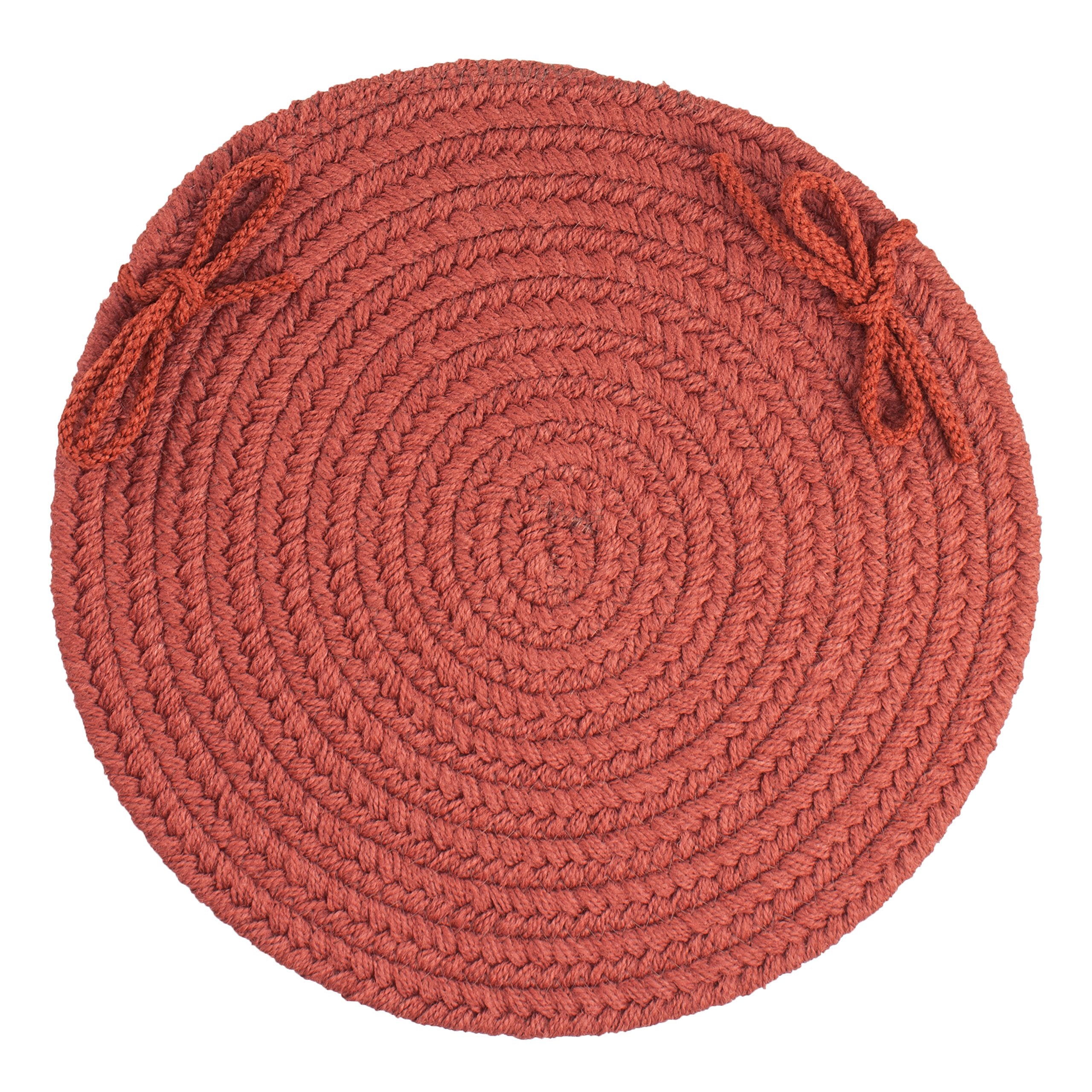 Rhody Rug S033A015X015 Braided Area Rugs, Terra Cotta, 15 x 15""