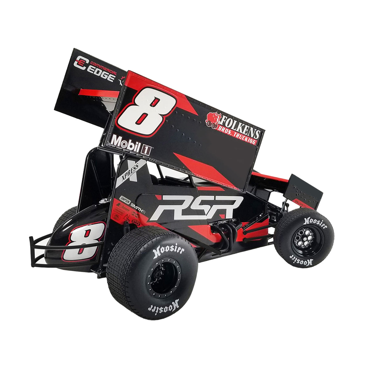 Winged Sprint Car #8 Aaron Reutzel 'Rsr' Baughman-Reutzel Motorsports 'World Of Outlaws' (2023) 1/18 Diecast Model Car By Acme