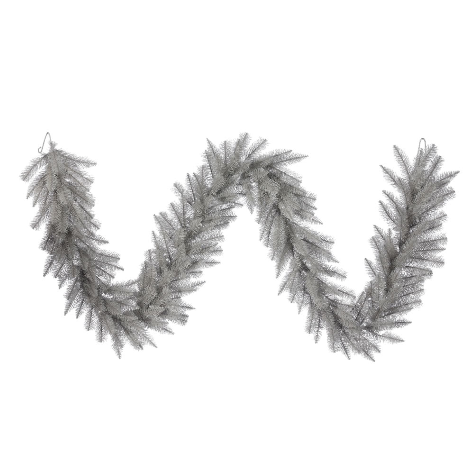 9' x 14” Platinum Fir Garland 230Tips