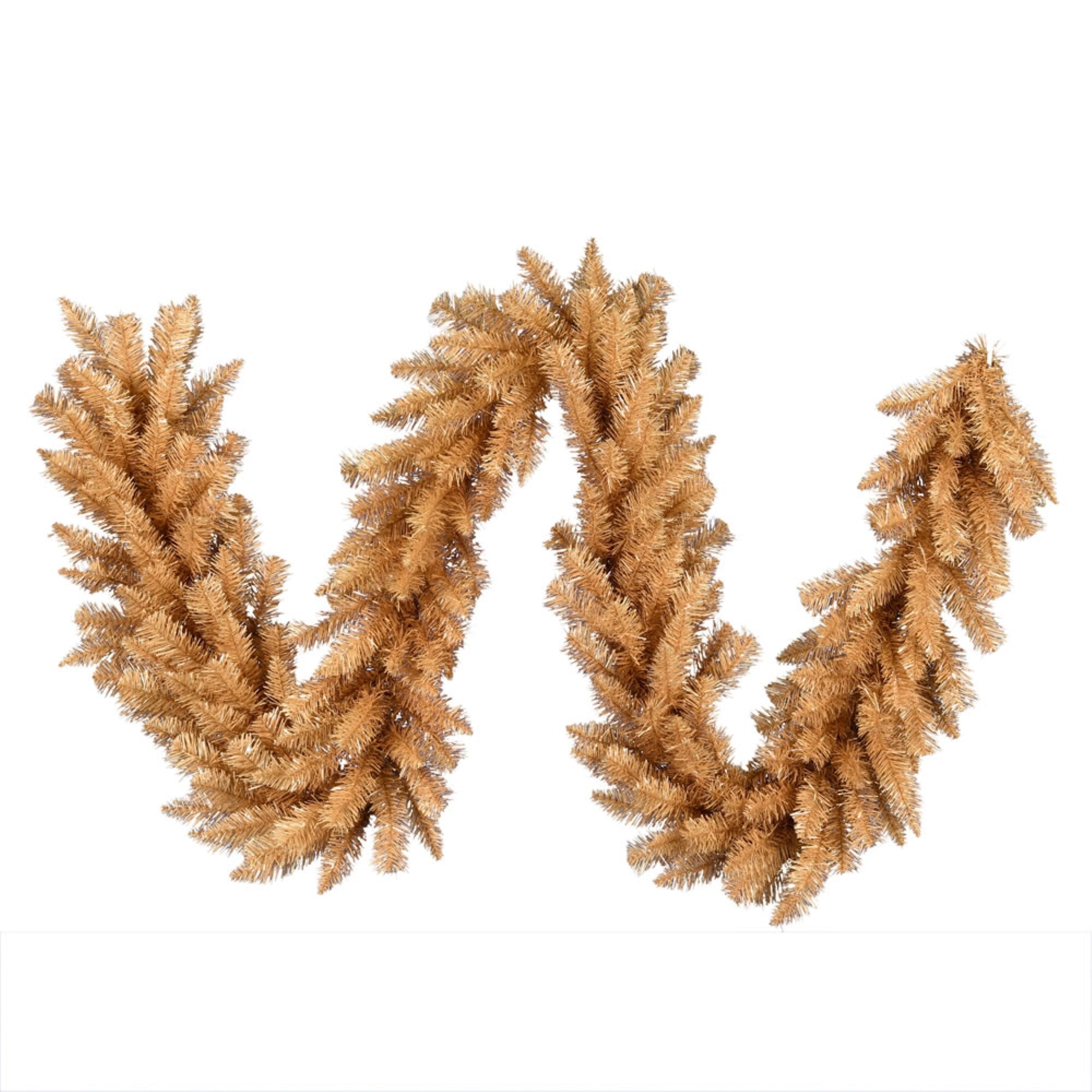 9' x 14” Gold Fir Garland 230Tips