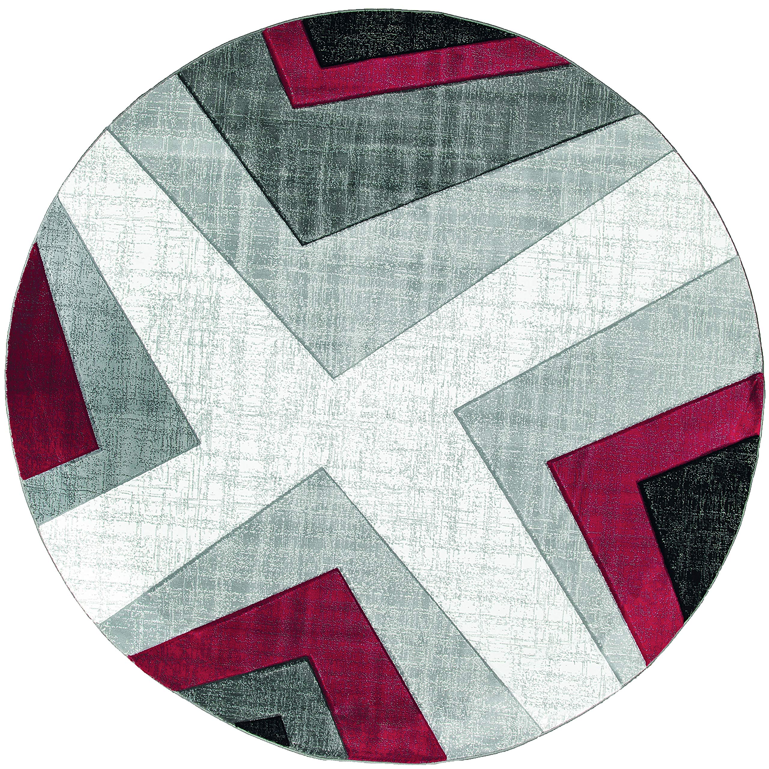 United Weavers Bristol Zine Red Round Rug 710 Round