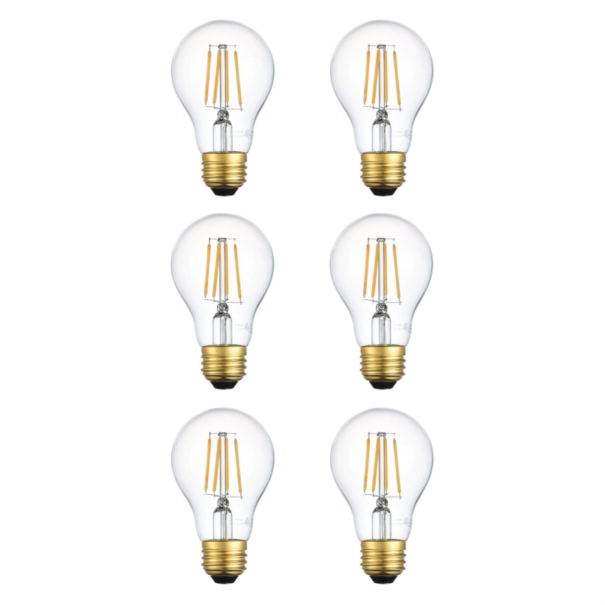 Led 3000K Nostalgic Filament 6 Watts 600 Lumens A19 Light Bulb