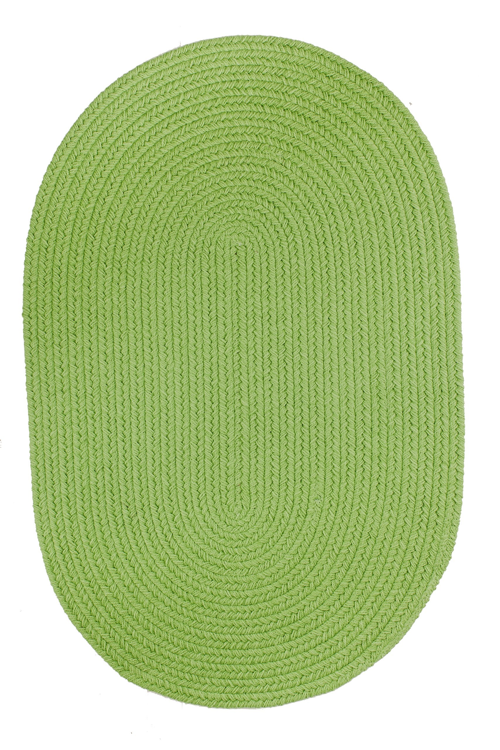 Rhody Rug S044R060X096 Braided Area Rugs, Key Lime, 5 x 8
