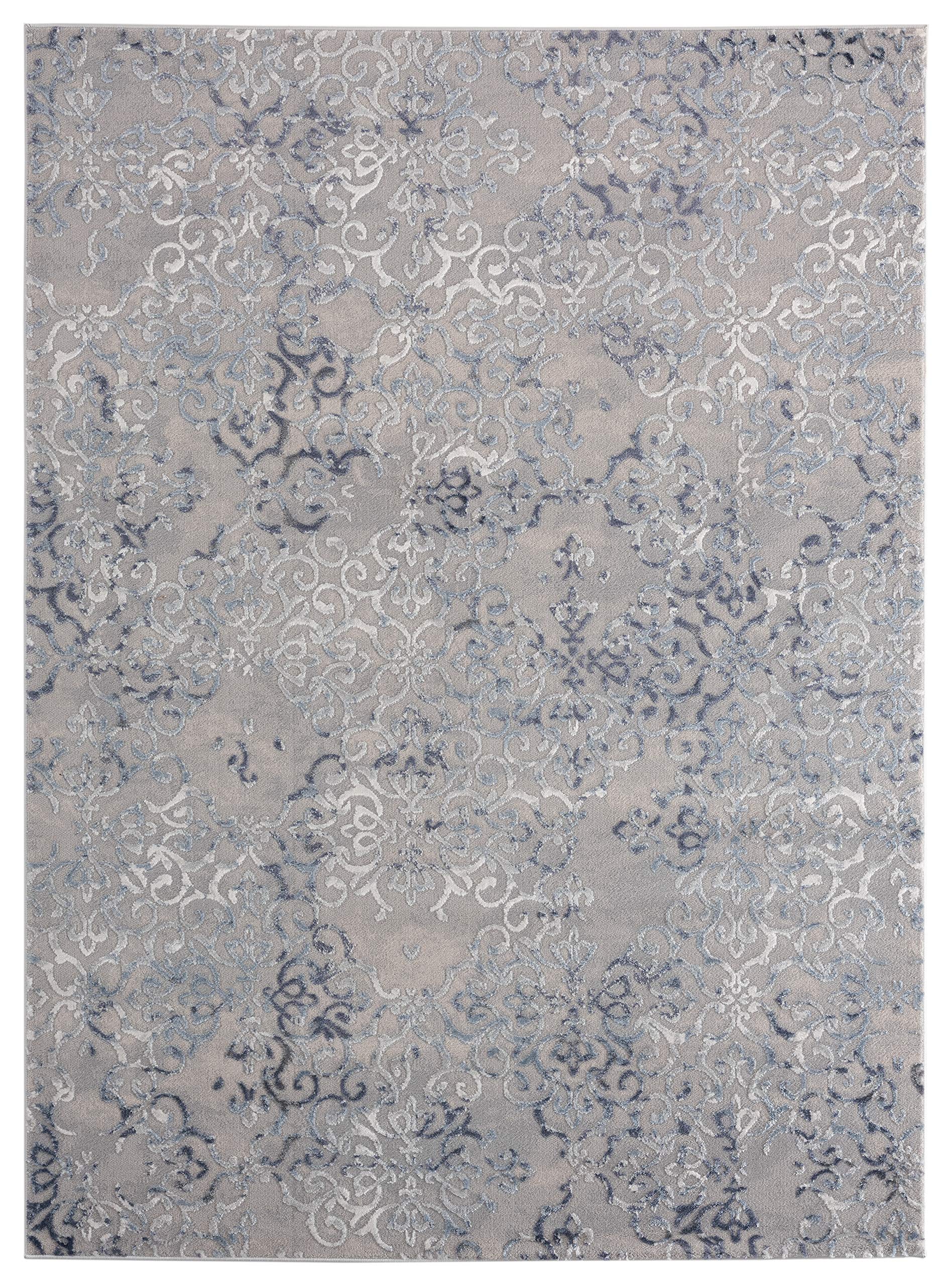United Weavers Cascades Marblemount Blue Accent Rug 111 x 3”